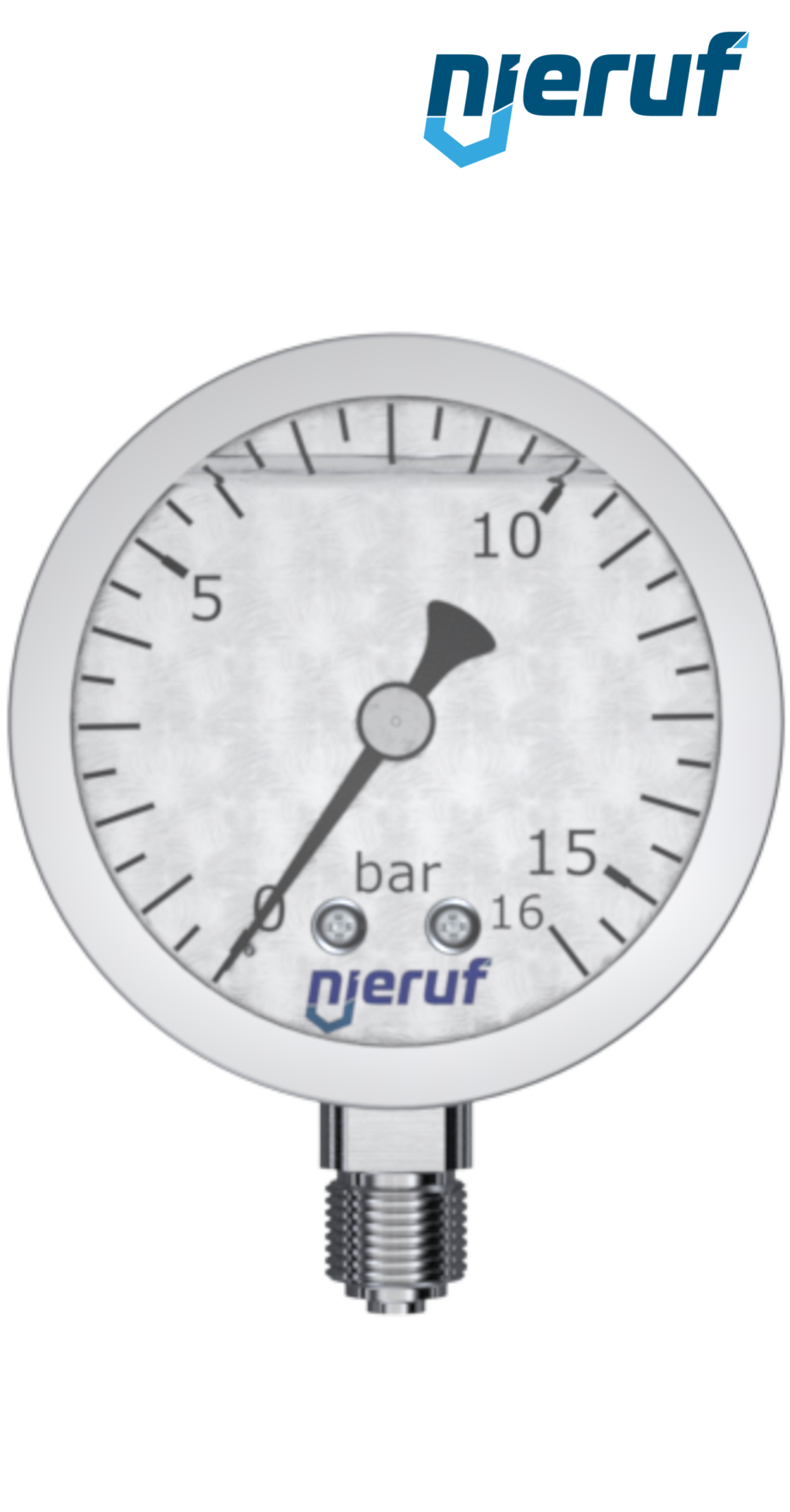 Manometer G 1/4" radial 63 mm Edelstahl MM06 0 - 6,0 bar mit Glyzerinfüllung