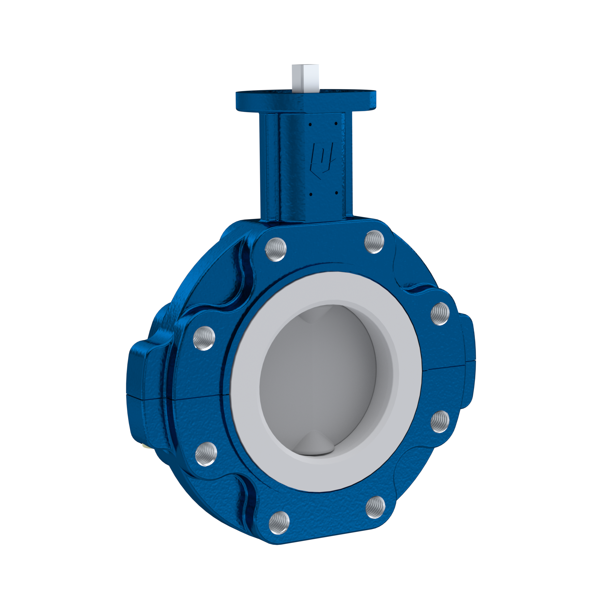 PFA-Absperrklappe PTFE AK10 DN100 ANSI150 FKM Einlage