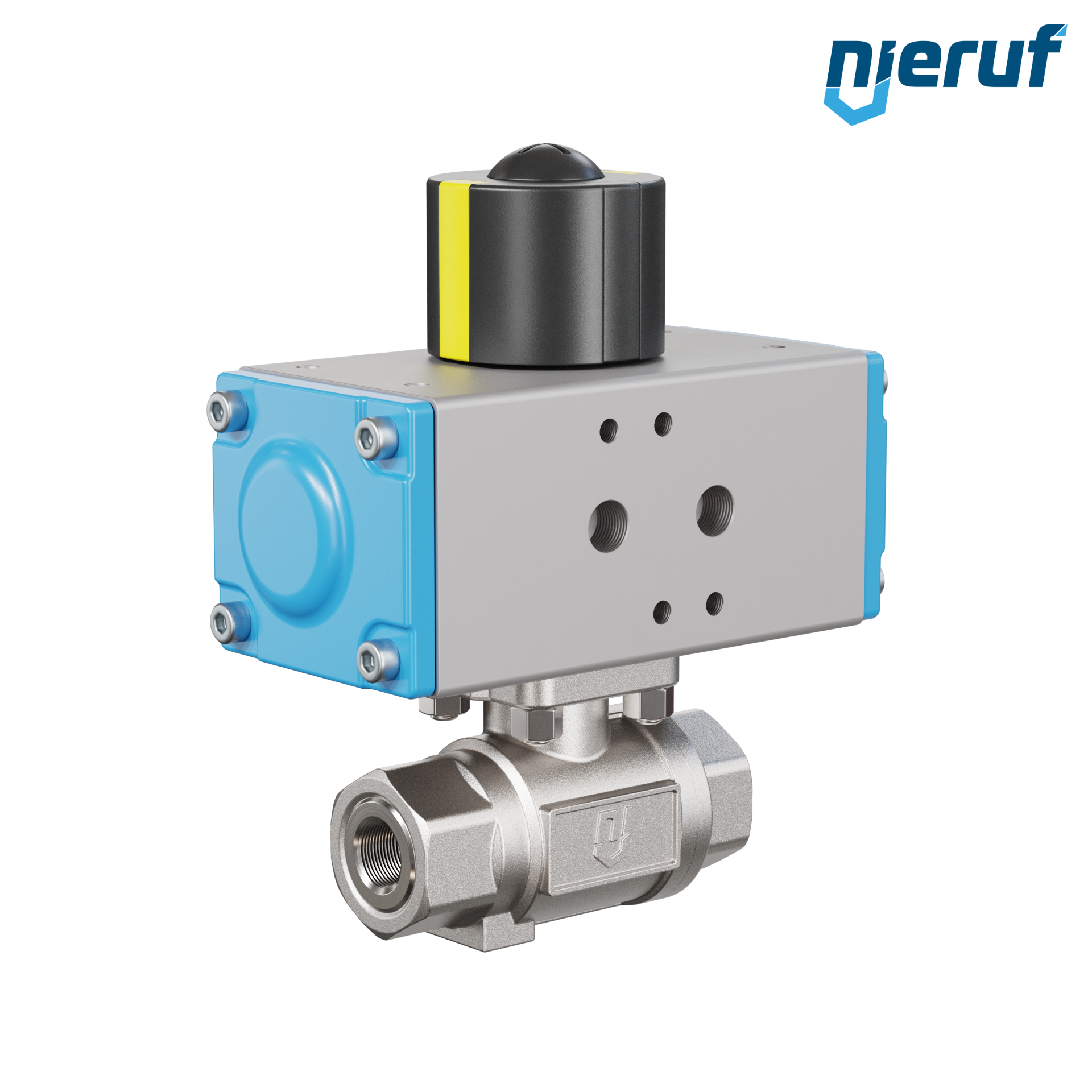 valvola a sfera pneumatica DN8 - 1/4" pollici azionamento rotativo a doppio effetto PK02