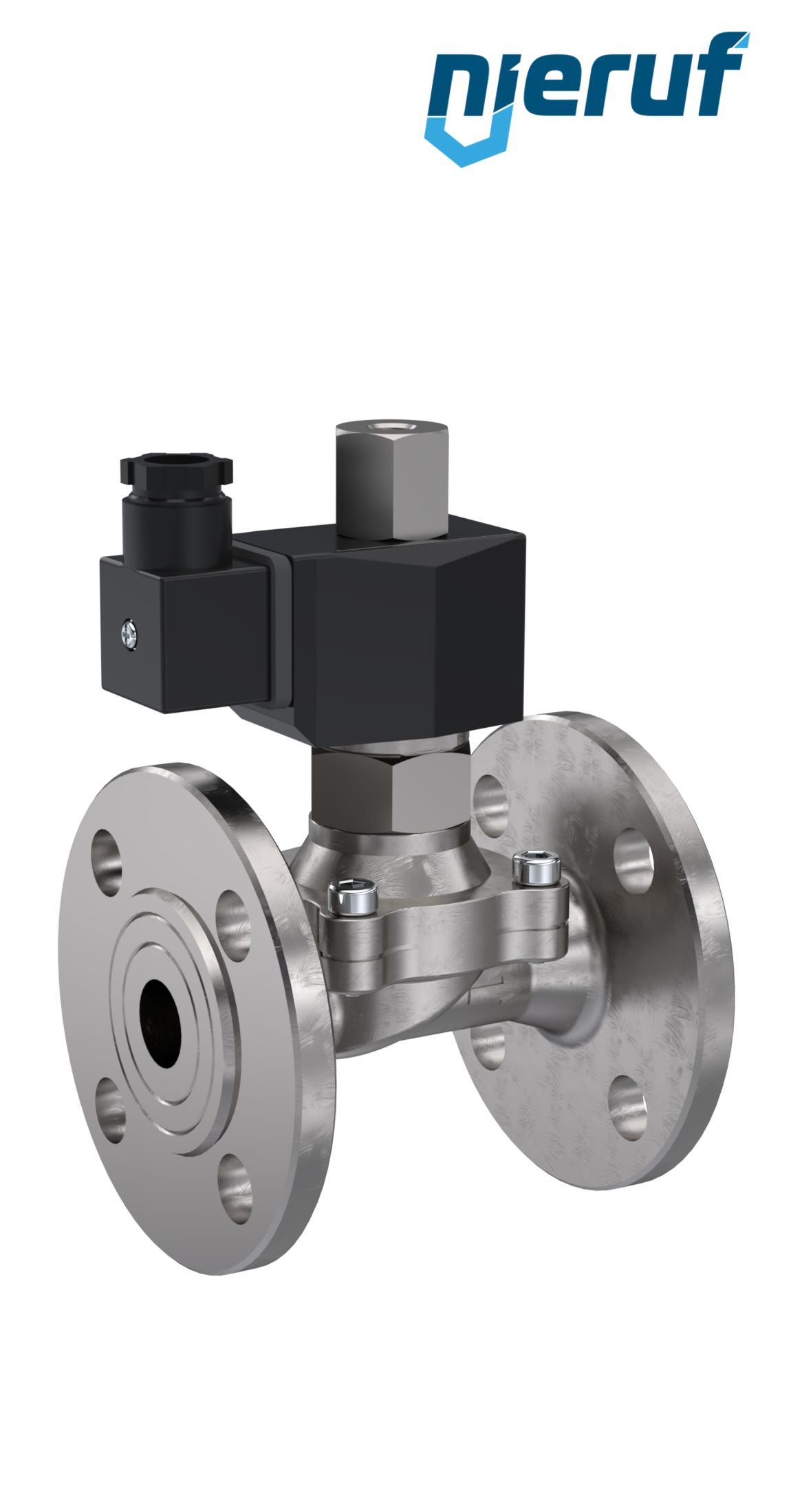 Flansch Magnetventil DN25 Edelstahl FV01 FKM 24V DC NO