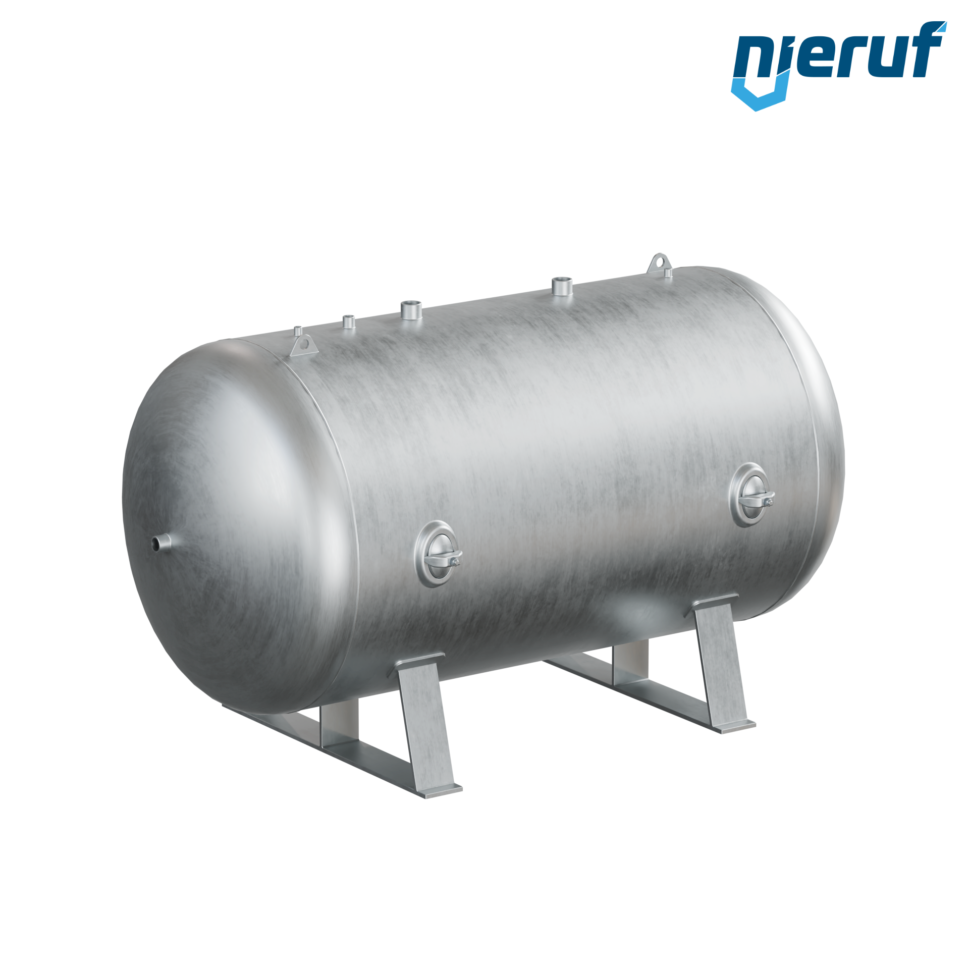 Druckbehälter liegend BE01 10000 Liter, 0-11 bar, Stahl grundiert, Durchmesser 1600 mm