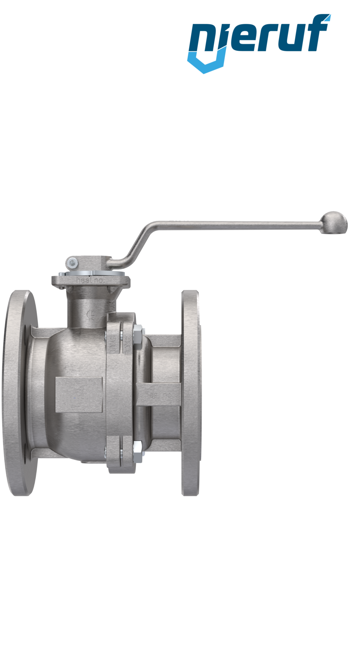 Gas-Flanschkugelhahn FK05 DN50 PN40 aus Edelstahl 1.4408