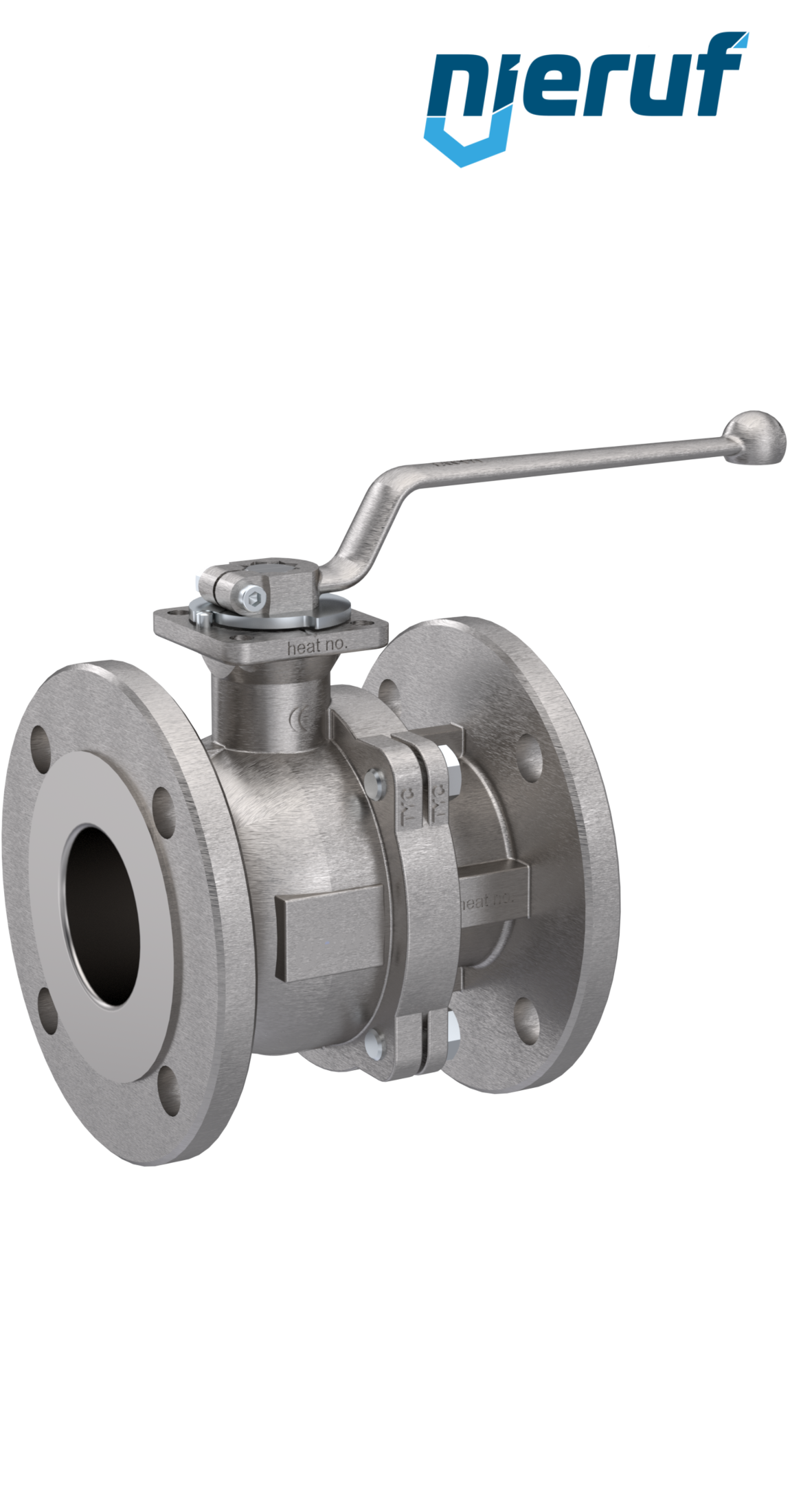 Gas-Flanschkugelhahn FK05 DN50 PN40 aus Edelstahl 1.4408