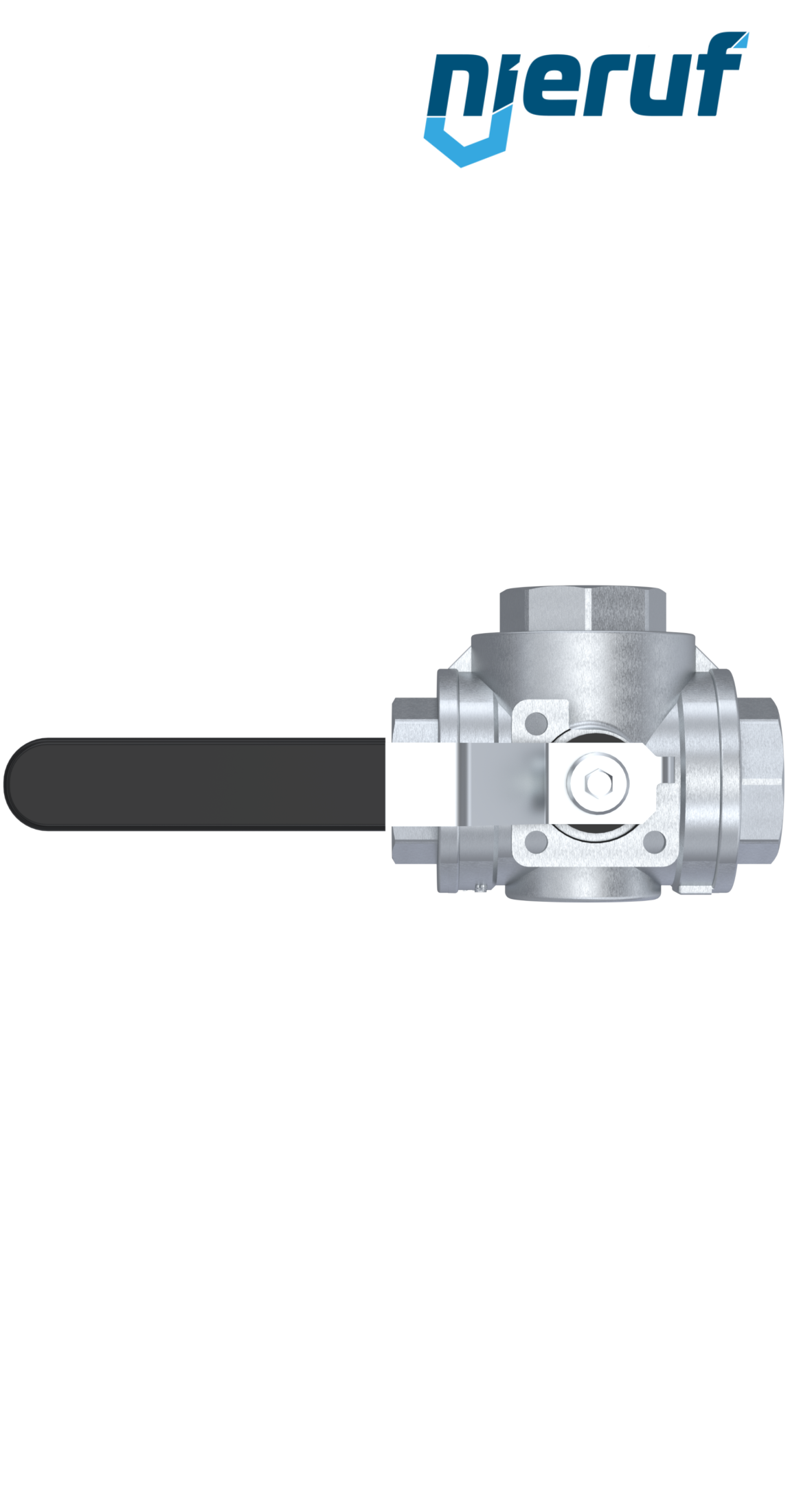 3 Wege Messing Kugelhahn DN10 - 3/8" Zoll GK08 voller Durchgang mit T-Bohrung