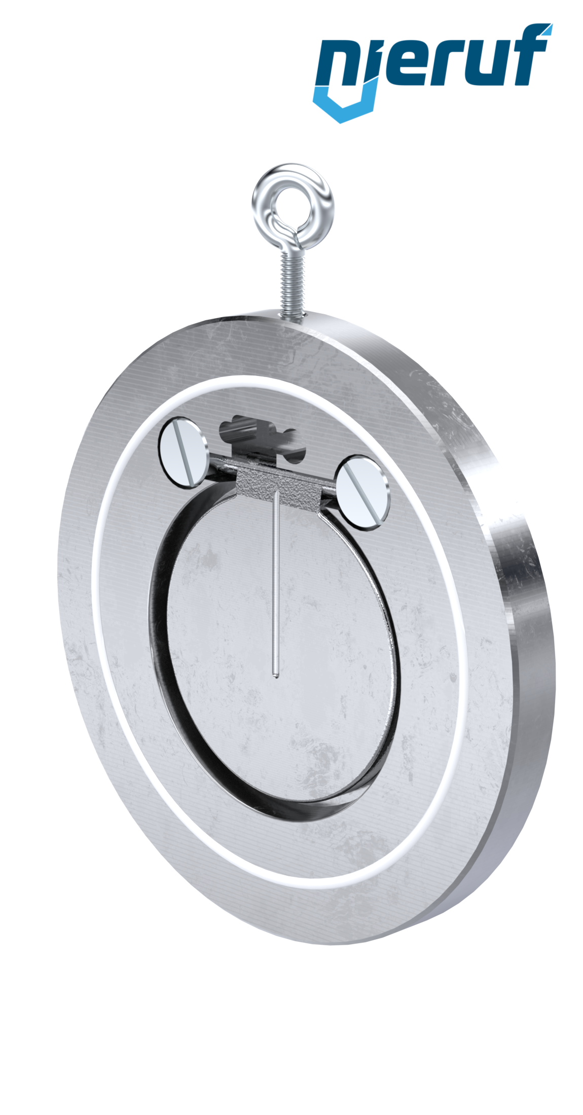 Zwischenflansch-Rückschlagklappe DN80 ZR02 Edelstahl 1.4408 PTFE