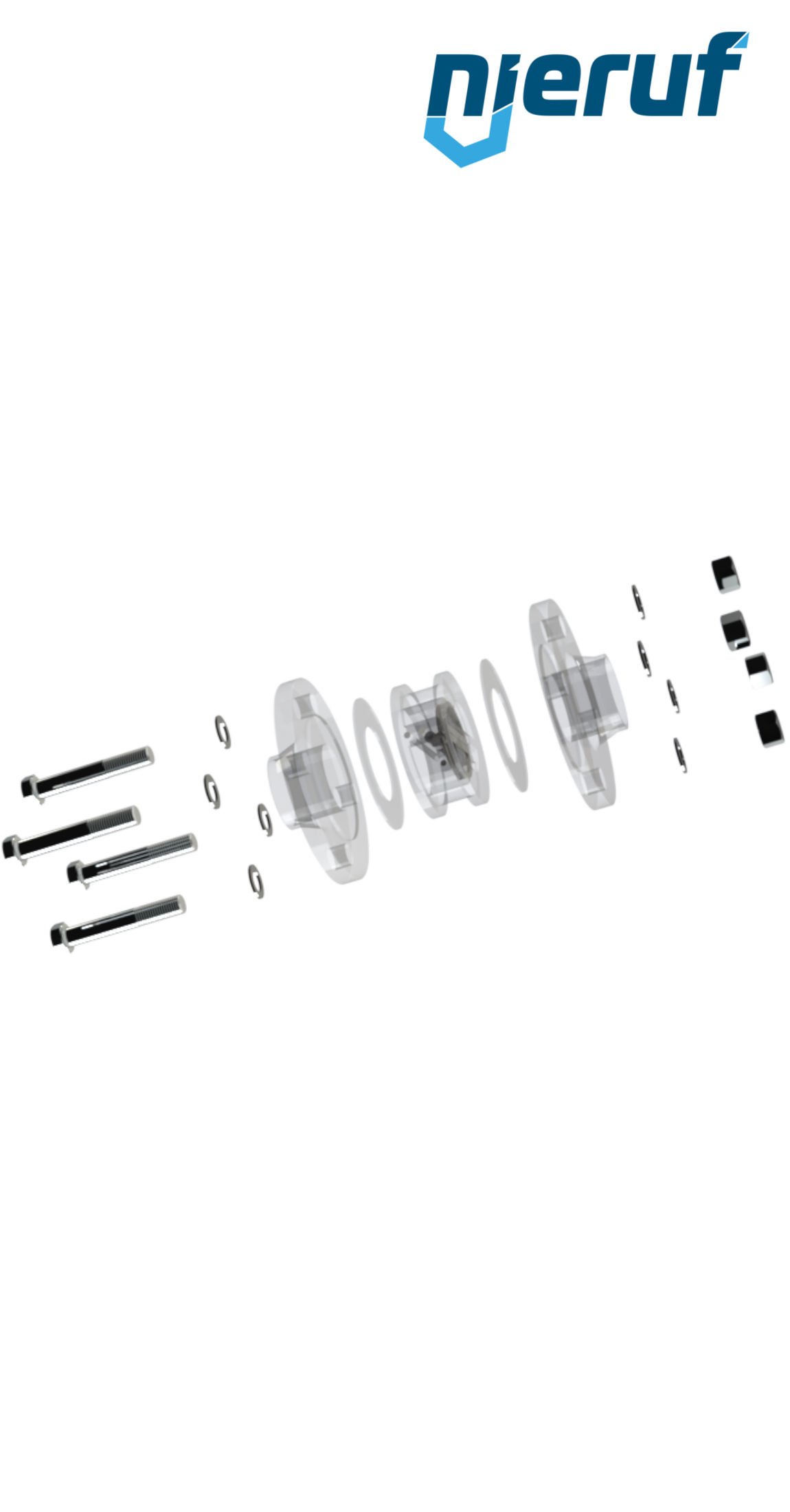 Verbindungsset Doppelflügel-Rückschlagklappe/Flansch DN65 - 2 1/2" Zoll für Flansch PN10/16 Stahl