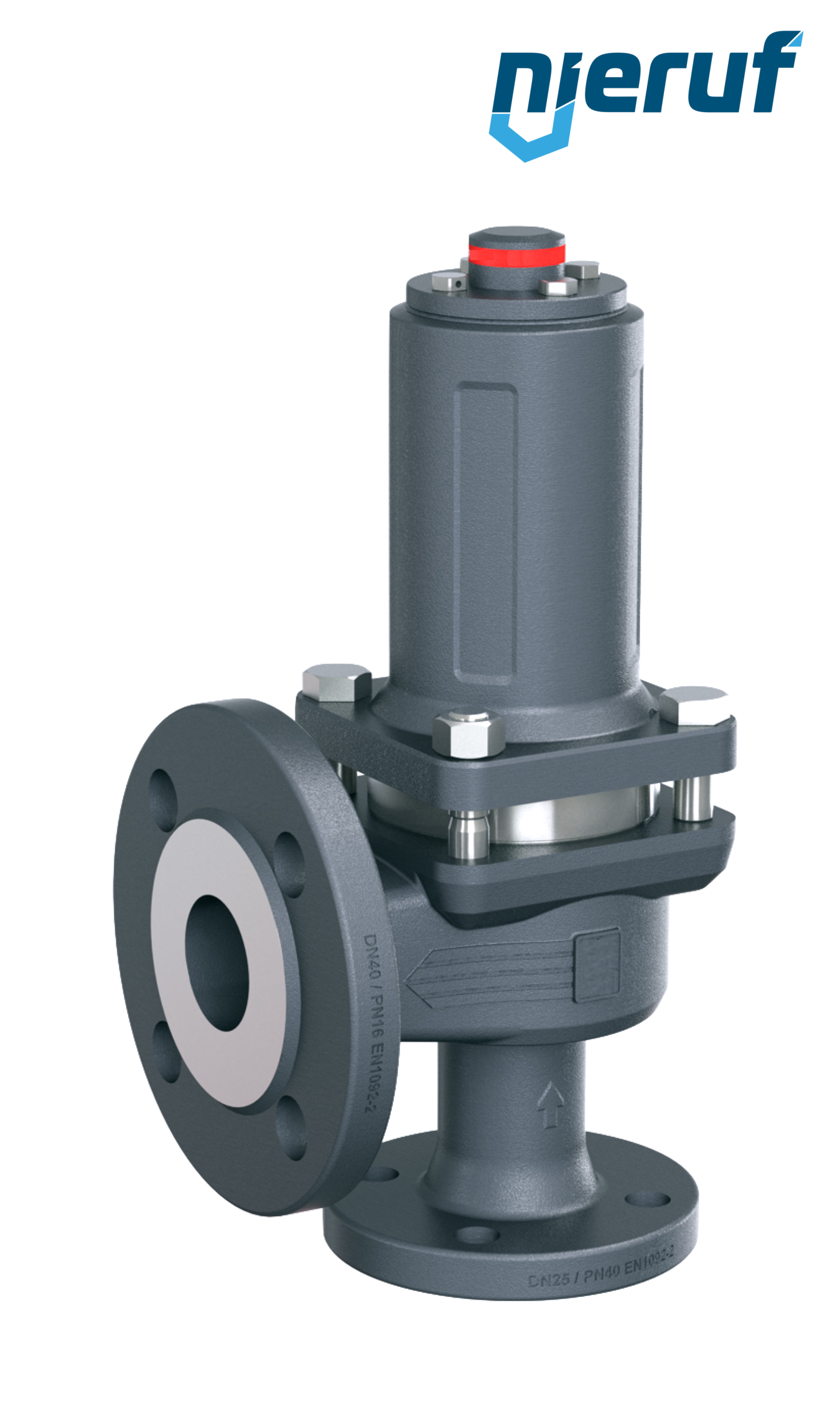 Flansch-Sicherheitsventil DN100/DN150 SF06, gasdichte Federhaube & Edelstahl Faltenbalg PTFE, ohne Anlüftung