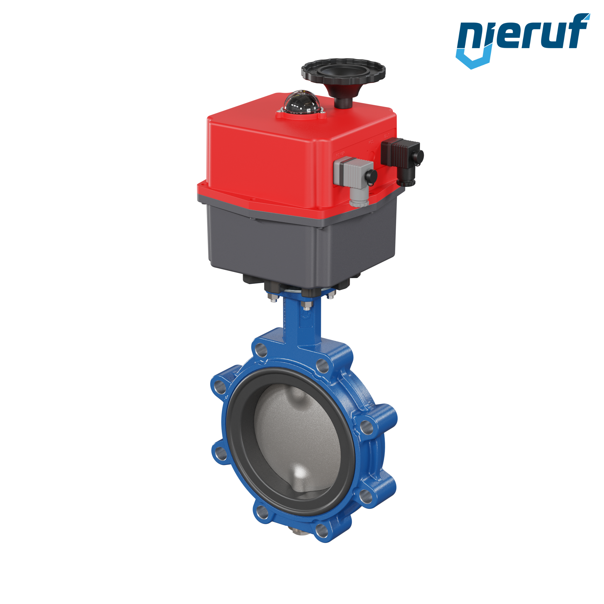 Absperrklappe DN 150 mit Gewindeaugen elektrischer Antrieb 24-240V DVGW Gas