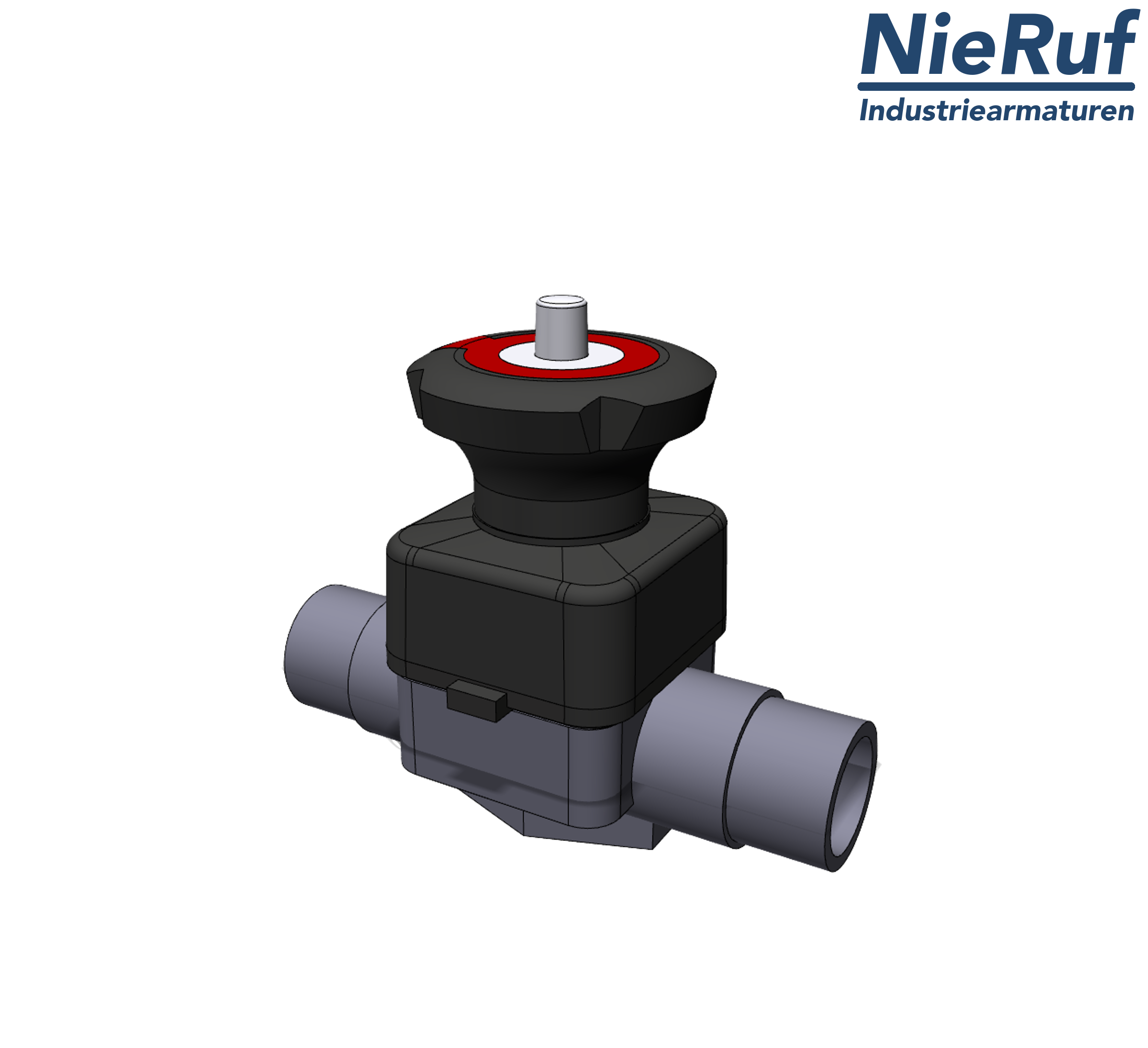 PVC-Membranventil d63 Klebestutzen ISO EPDM