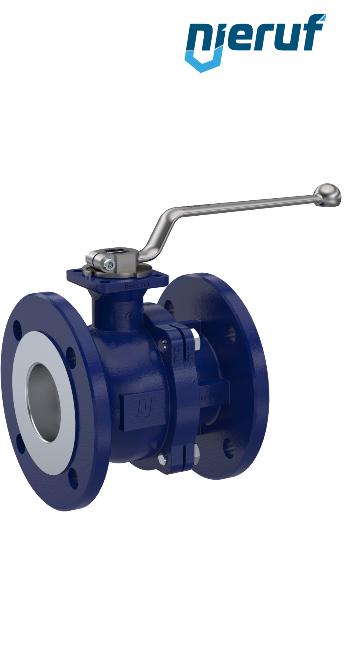 Wasserdampf-Flanschkugelhahn FK12 DN40 PN40 aus Stahlguss 1.0619