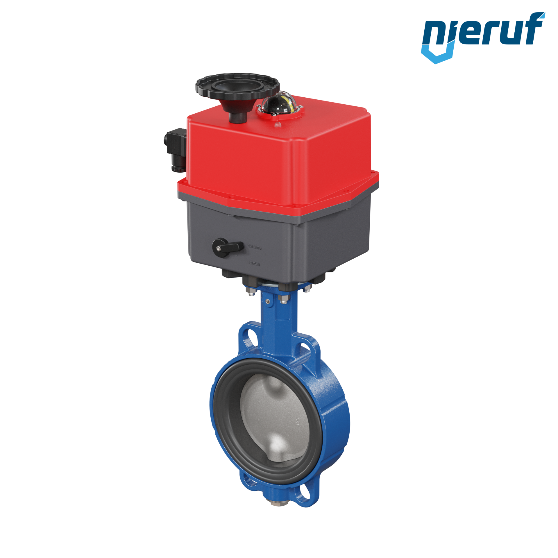 Absperrklappe DN 125 mit Zentrieraugen elektrischer Antrieb 24-240V DVGW Trinkwasser