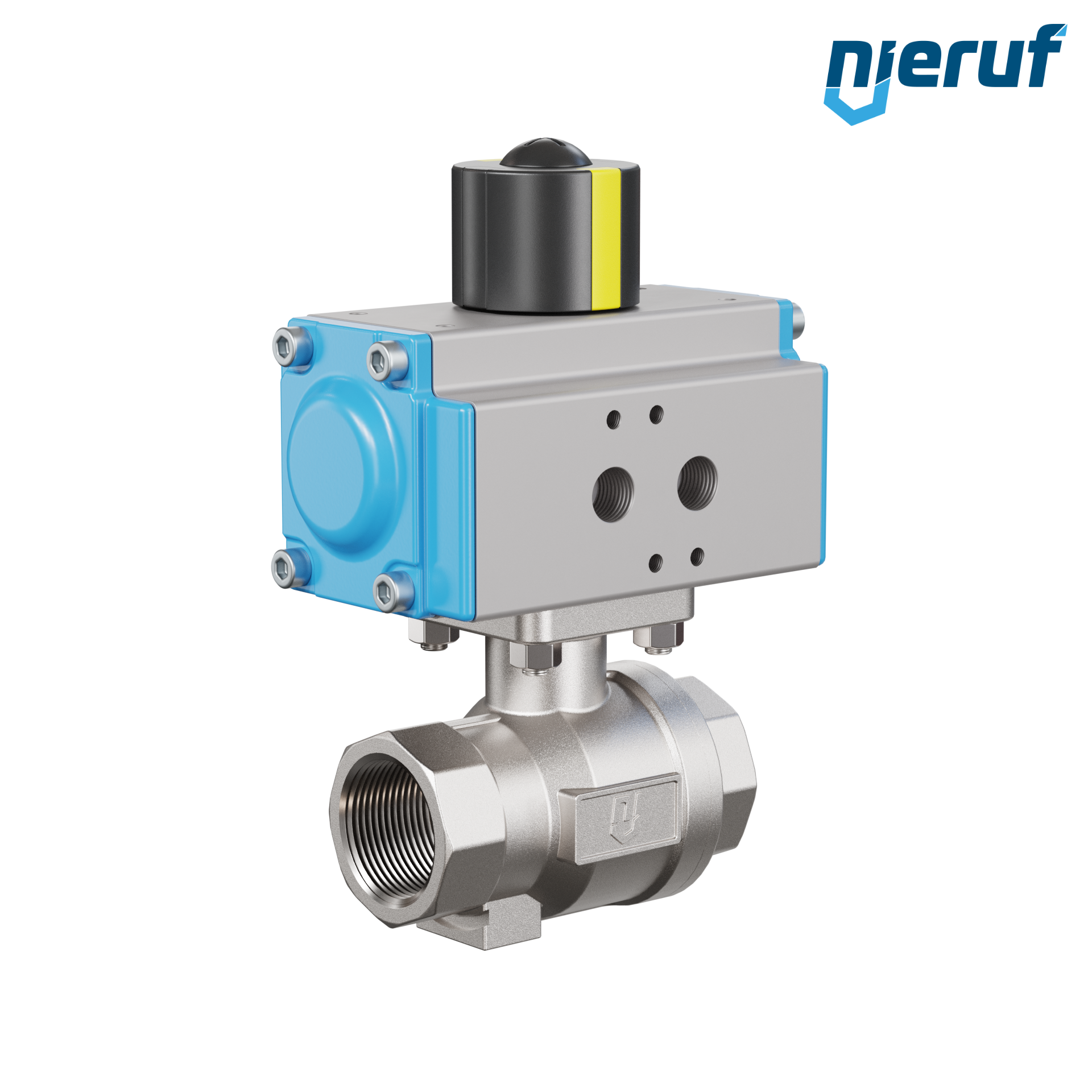 valvola a sfera pneumatica DN25 - 1" pollici azionamento rotativo a doppio effetto PK02