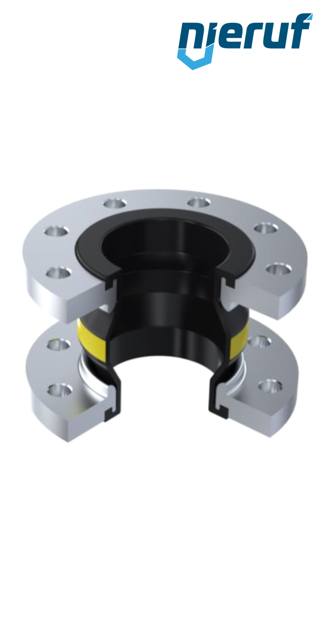 Kompensator DN80 Typ KP04 Edelstahlflansche NBR