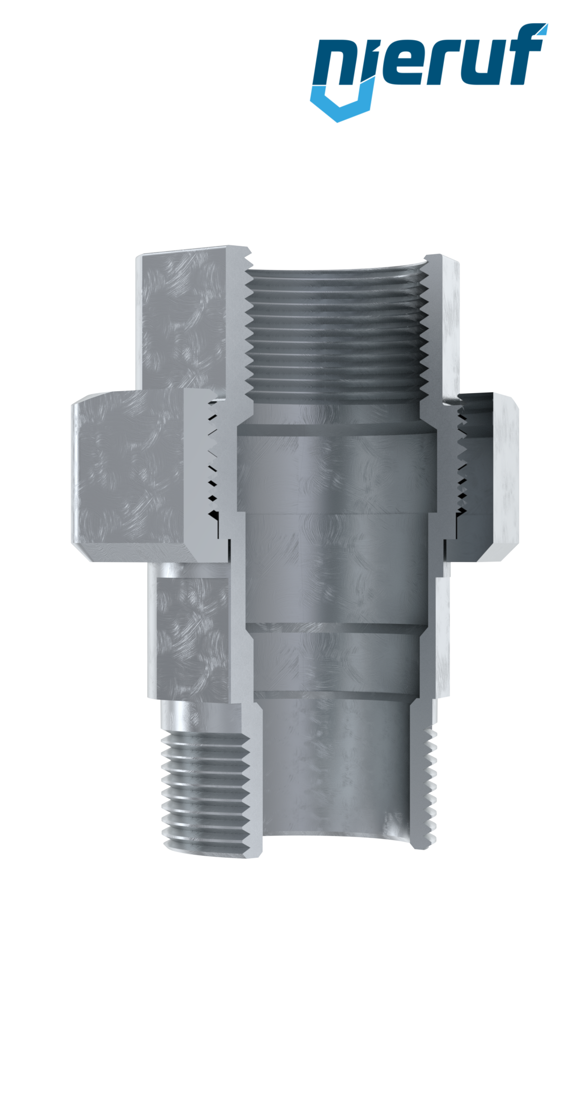 Tempergussfitting Verschraubung Nr. 331, DN25 - 1" Zoll verzinkt