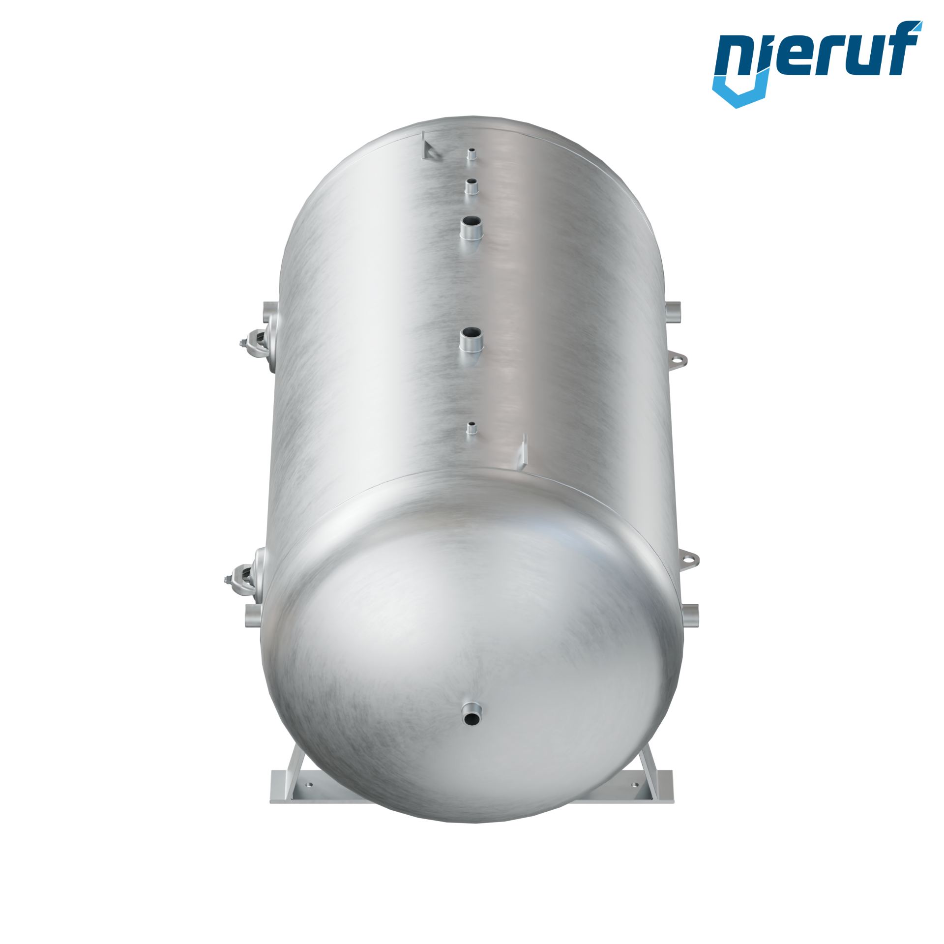 Druckbehälter liegend BE01 5000 Liter, 0-16 bar, Stahl feuerverzinkt, Durchmesser 1600 mm