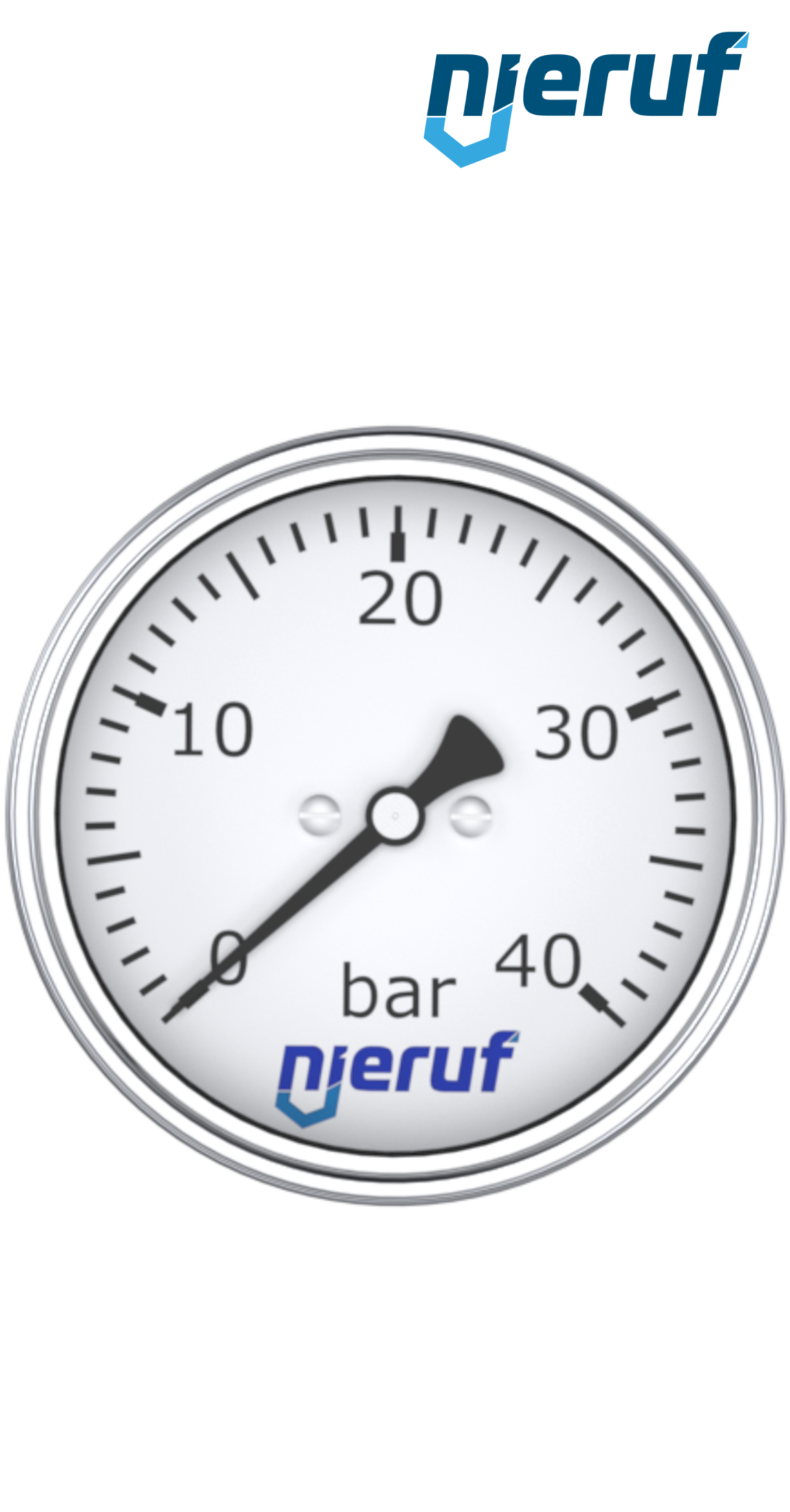 Manometer G 1/2" axial 100 mm Edelstahl MM07 0 - 10,0 bar ohne Füllung, trocken Manometer G 1/2" axial 100 mm Edelstahl MM07 0 - 10,0 bar ohne Füllung, trocken