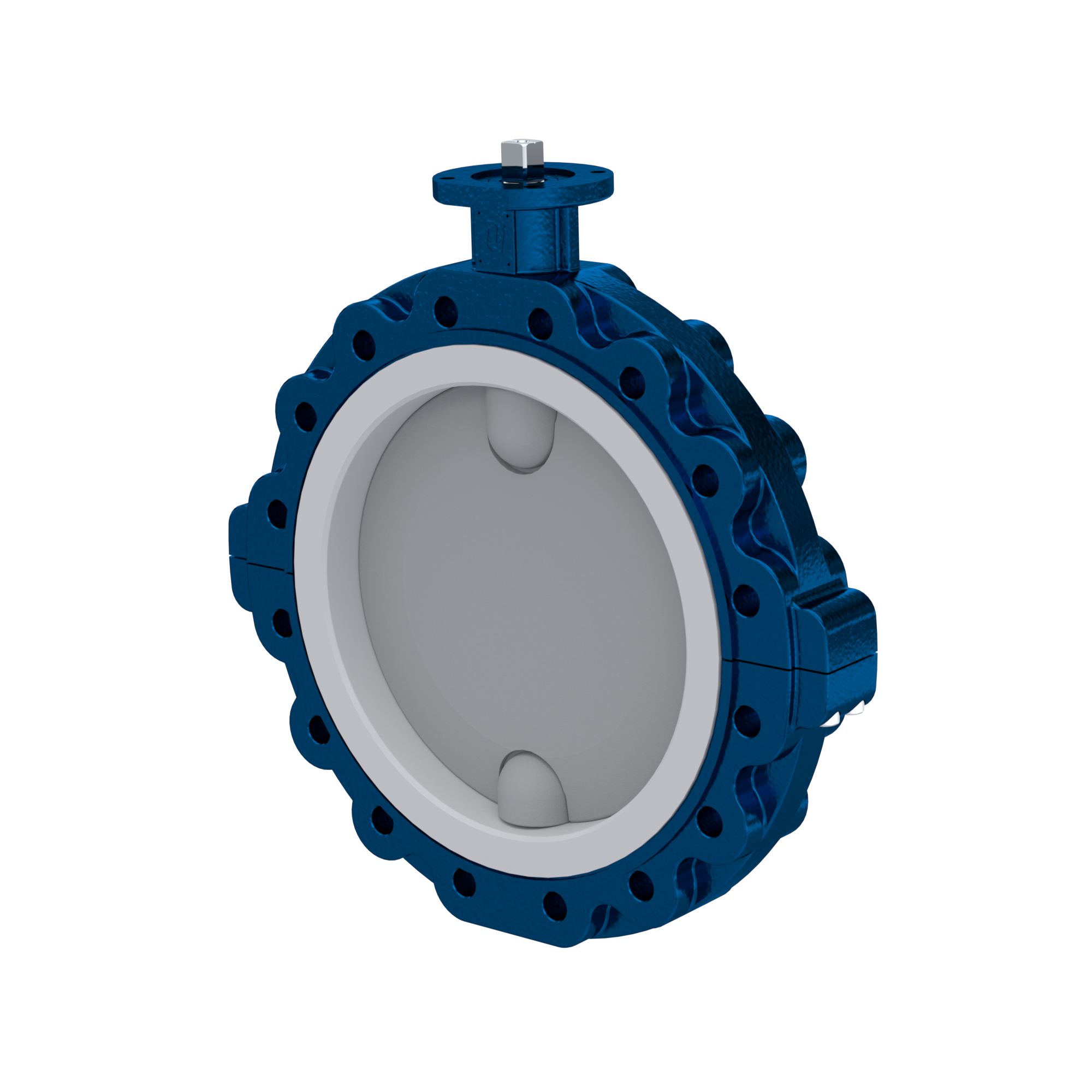 PFA-Absperrklappe PTFE AK09 DN600 PN10 Silikon Einlage