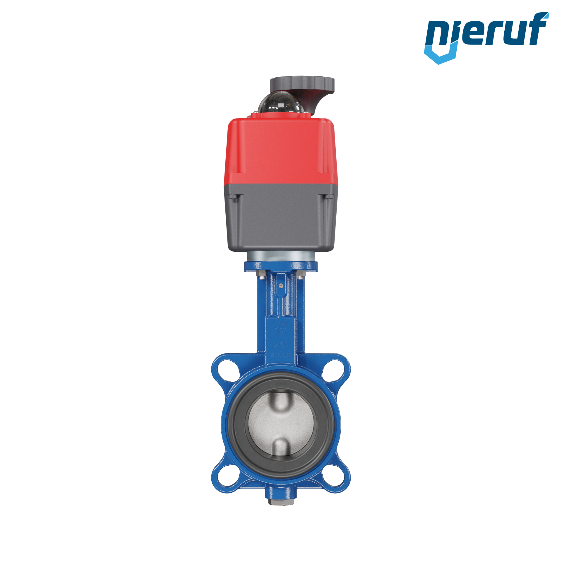 Absperrklappe DN 65 mit Zentrieraugen elektrischer Antrieb 24-240V FPM