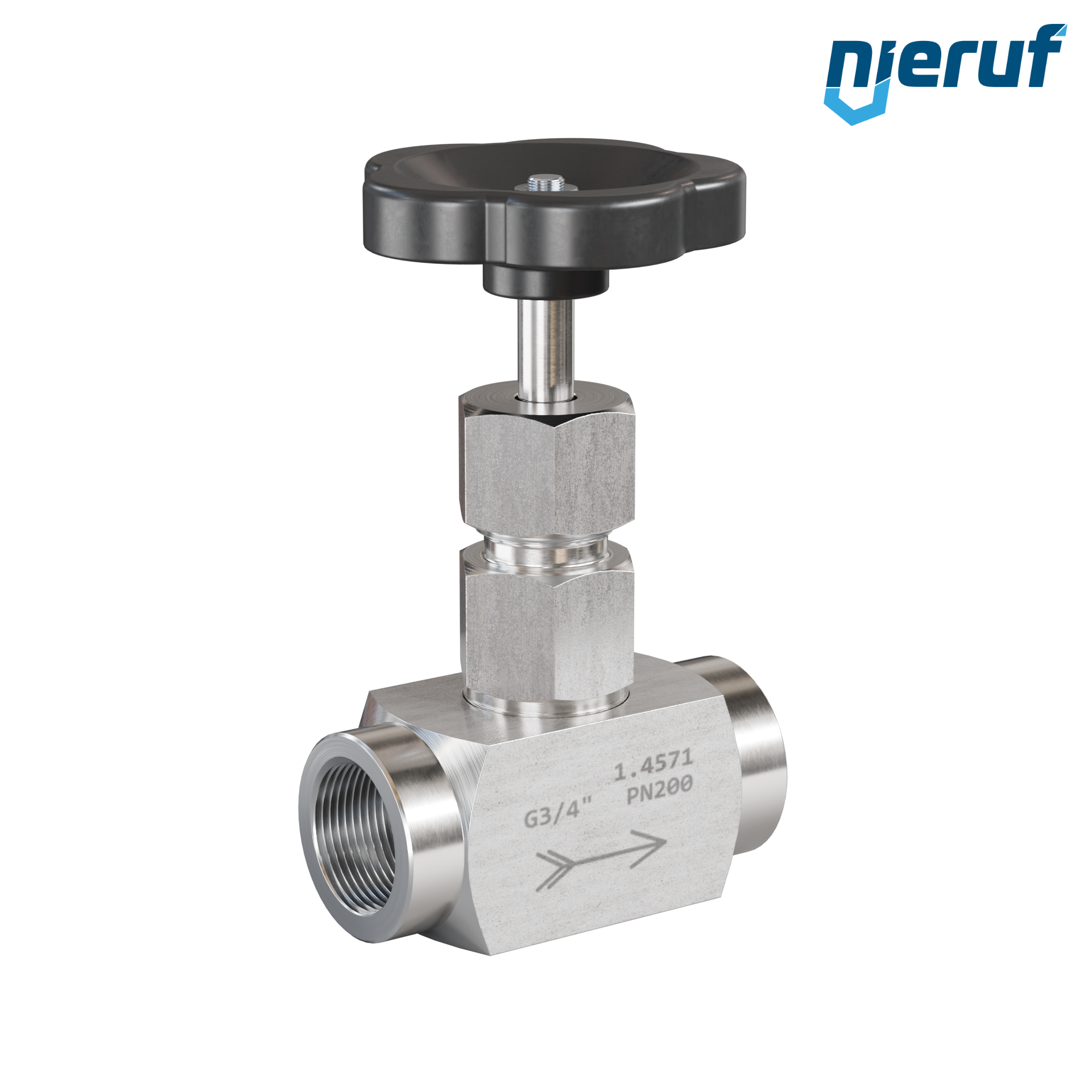 Hochdruck-Nadelventil  3/4" Zoll NV01 Edelstahl 1.4571 Hochdruck-Nadelventil  3/4" Zoll NV01 Edelstahl 1.4571
