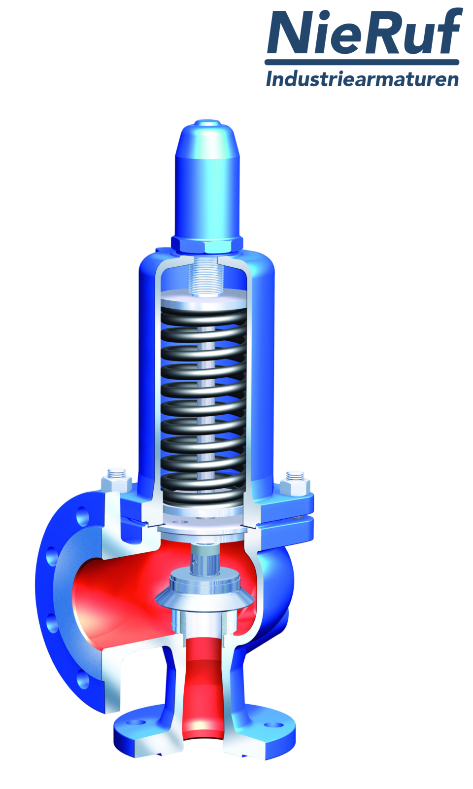 Flansch-Sicherheitsventil DN100/DN100 SF0101, Grauguss EN-JL1040  FPM, ohne Hebel