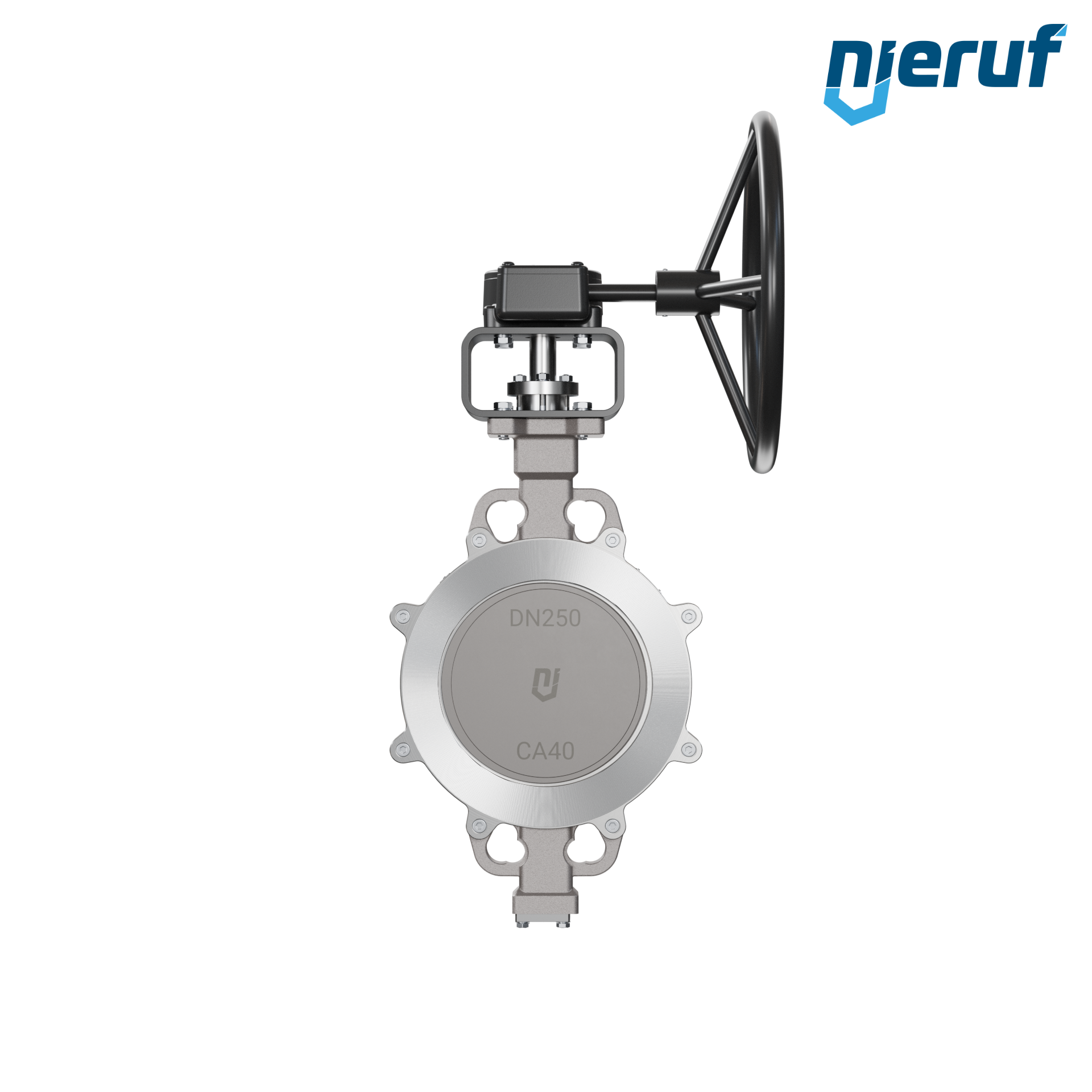 Dreifachexzentrische Absperrklappe Edelstahl AK13 DN 250 PN10-40 ANSI150-300 Getriebe