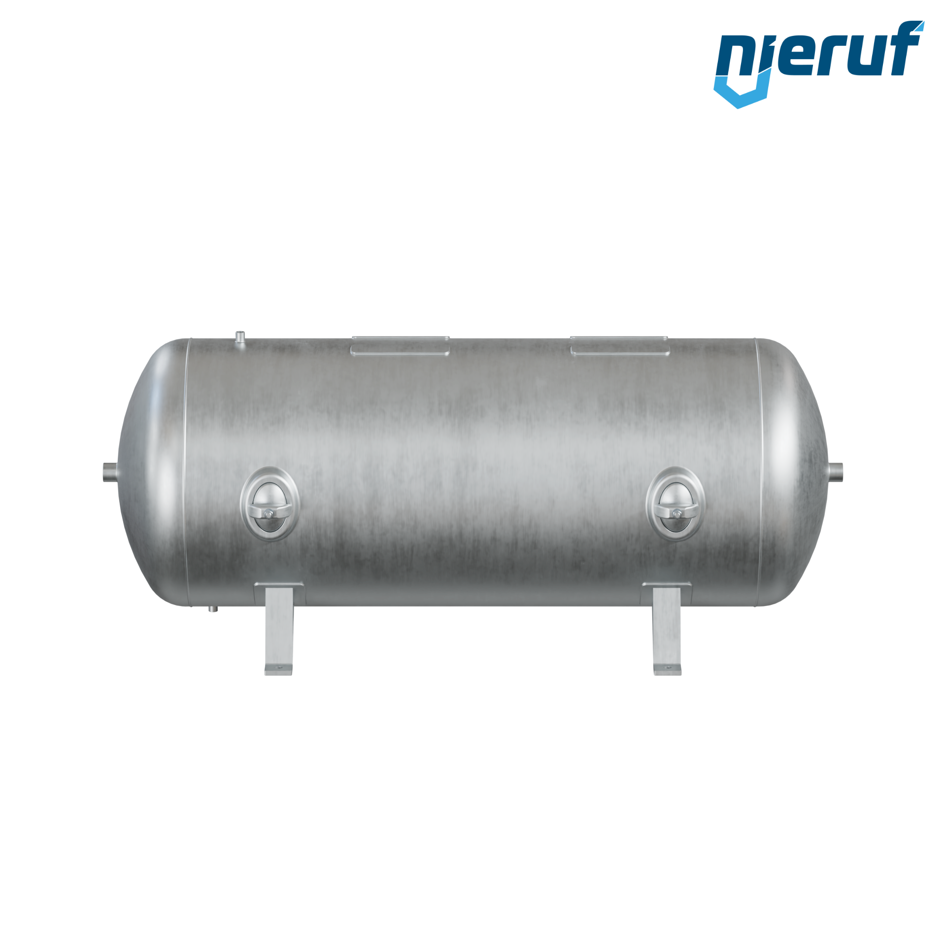 Druckbehälter liegend BE01 1000 Liter, 0-16 bar, Stahl grundiert