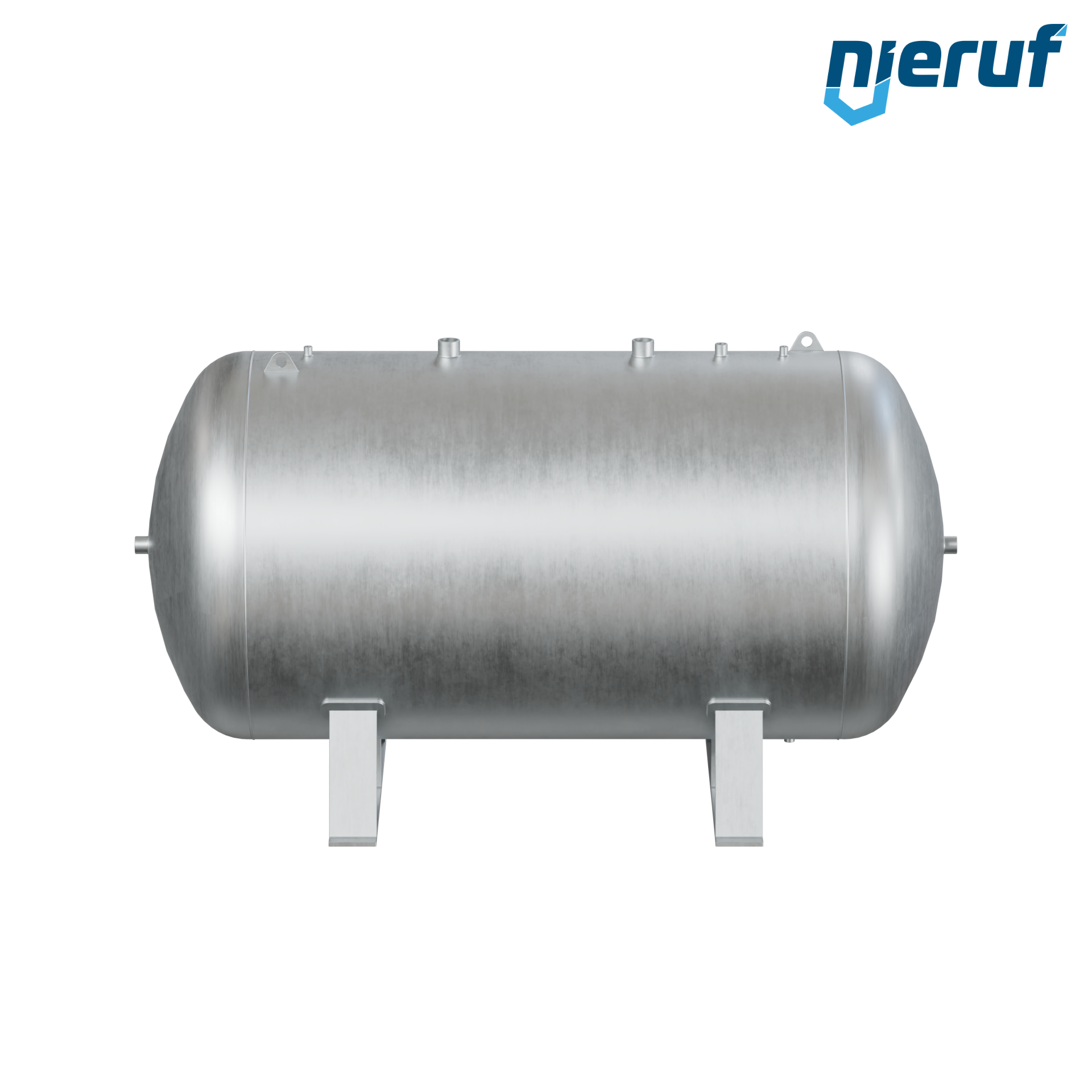 Druckbehälter liegend BE01 10000 Liter, 0-11 bar, Stahl grundiert, Durchmesser 1600 mm