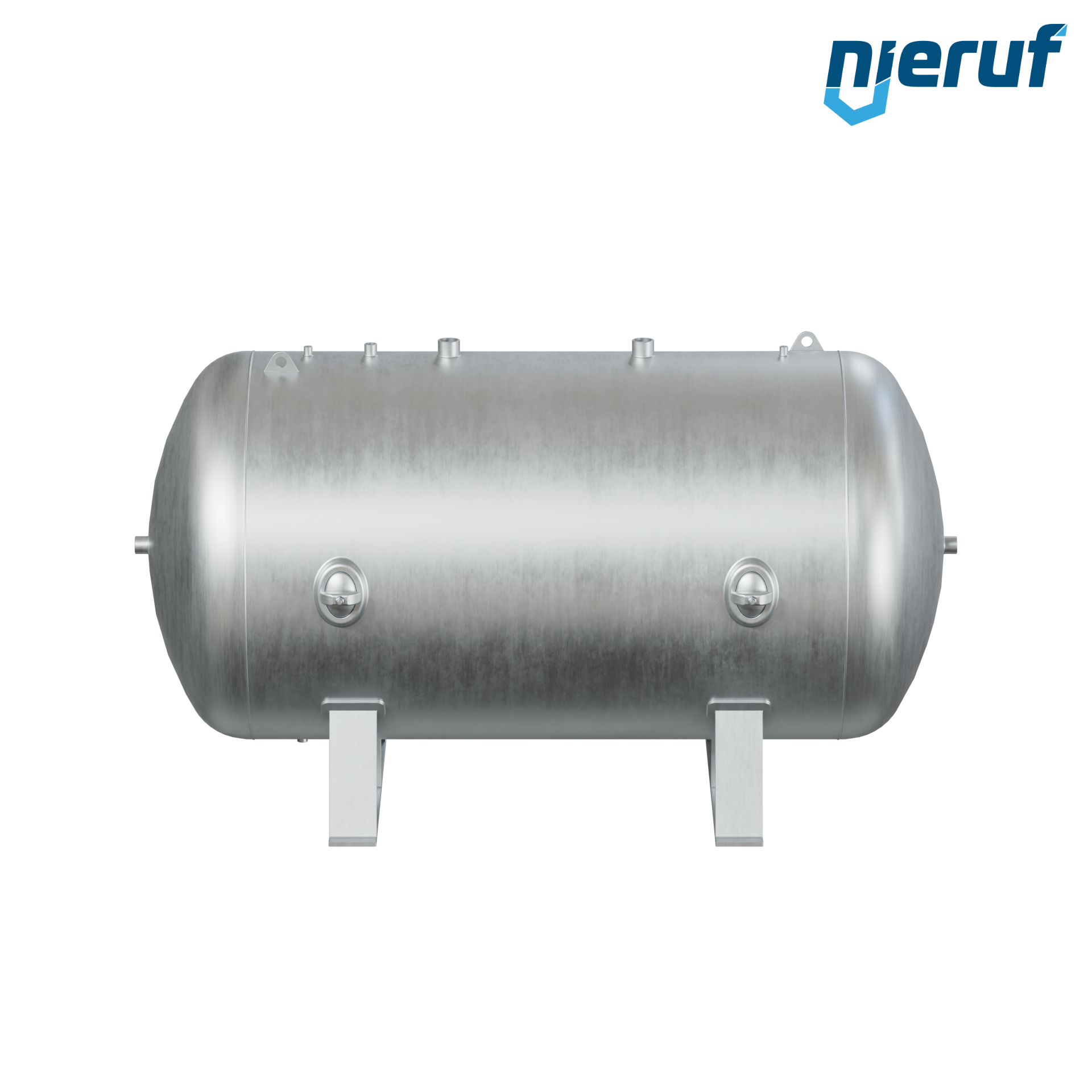 Druckbehälter liegend BE01 10000 Liter, 0-11 bar, Stahl grundiert, Durchmesser 1600 mm