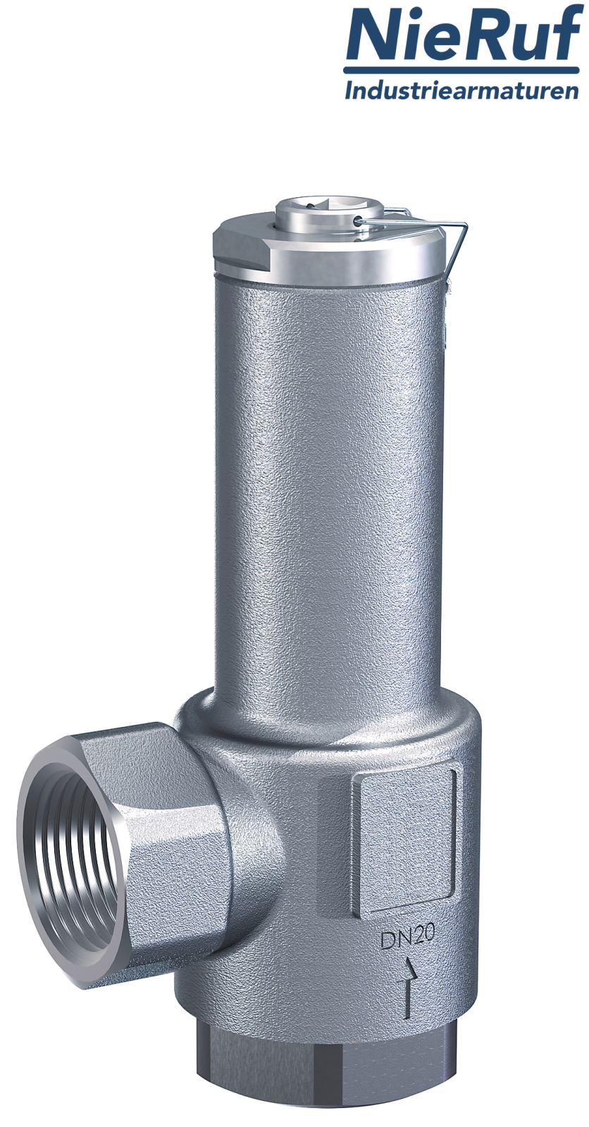 Eck-Überströmventil 3/4" Zoll IG UV04 Edelstahl 2,0 - 12,0 bar