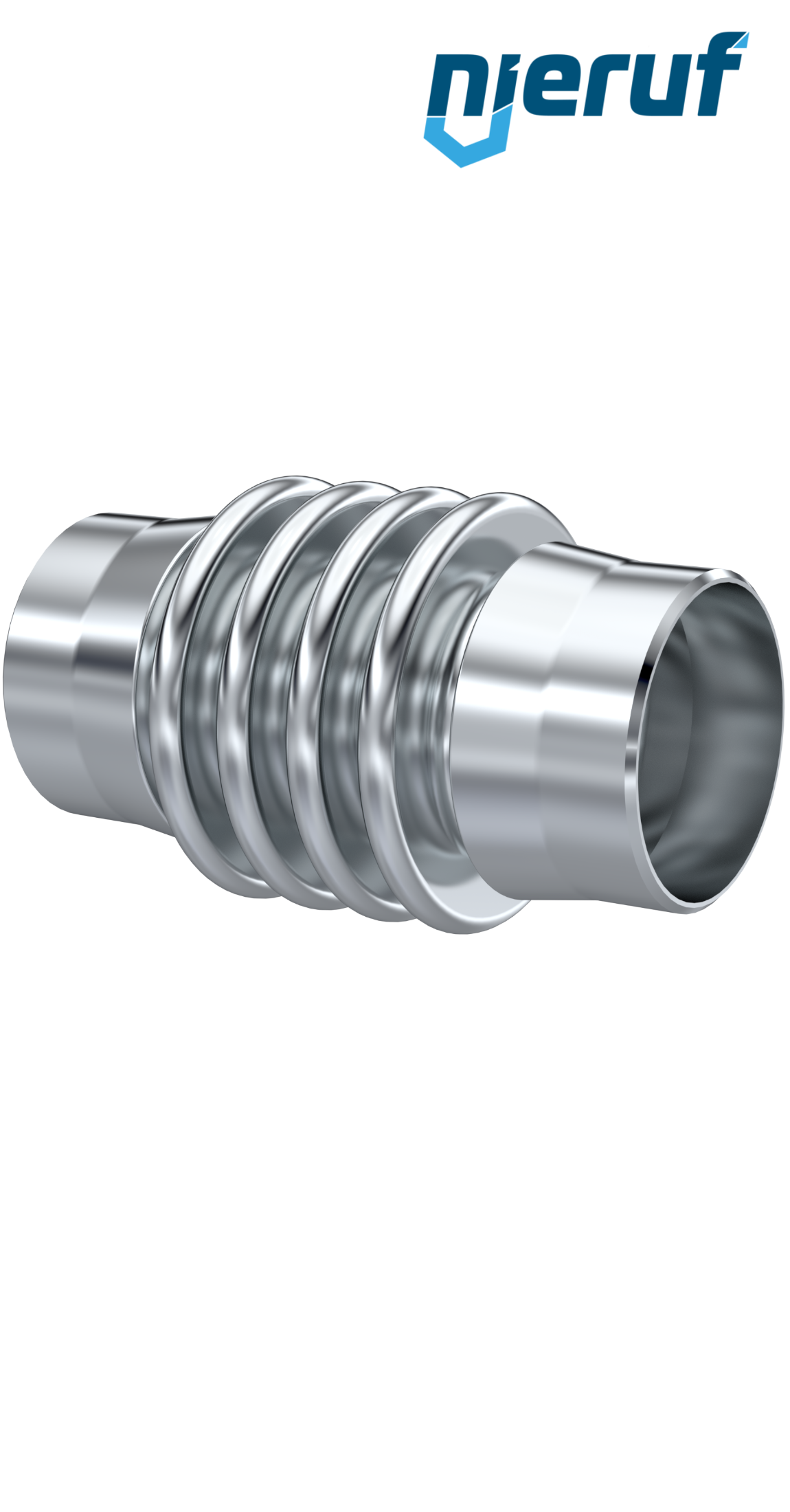 Axialkompensator DN50 - 60,3mm Typ KP05 Anschweißenden und Edelstahl-Faltenbalg