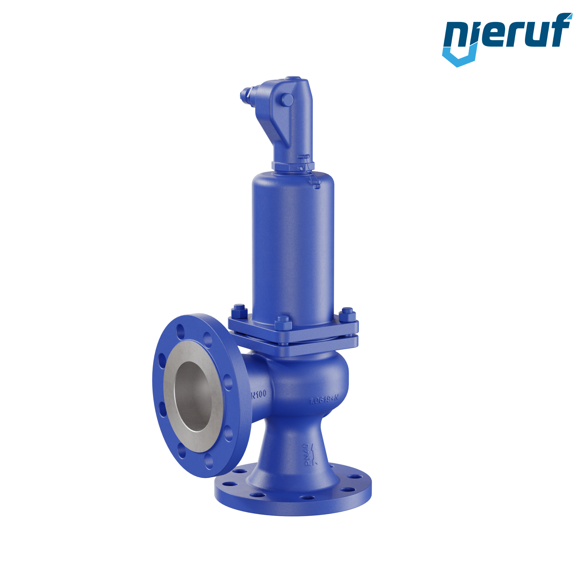 Flansch-Sicherheitsventil DN100/DN100 SF02, Stahlguss 1.0619+N EPDM, mit Hebel