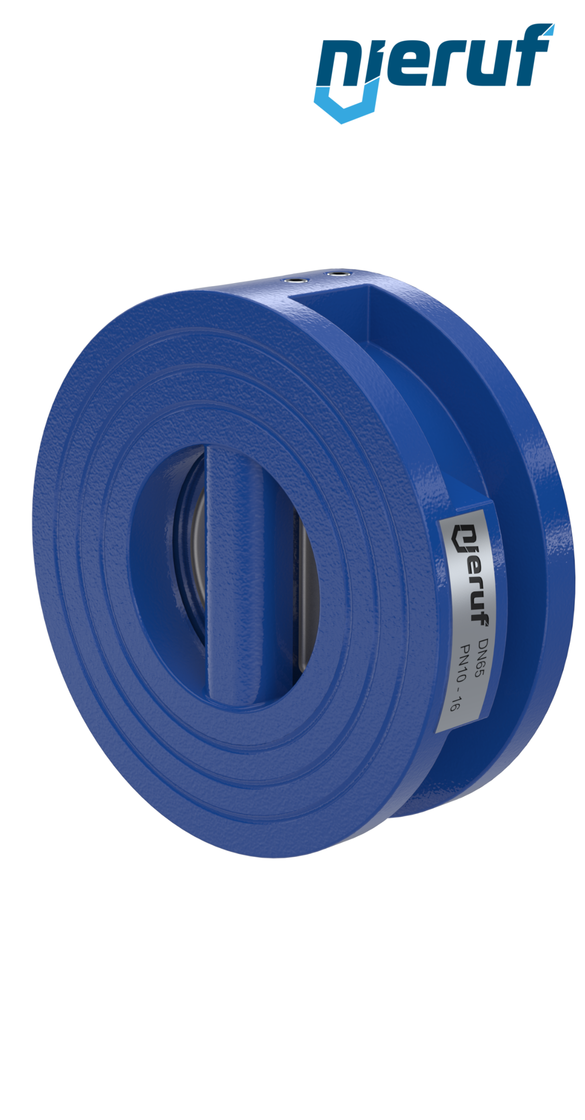 Doppelflügel-Rückschlagklappe DN65 ANSI150 DR01 ANSI 150 GGG40 epoxid-beschichtet blau 180µm EPDM