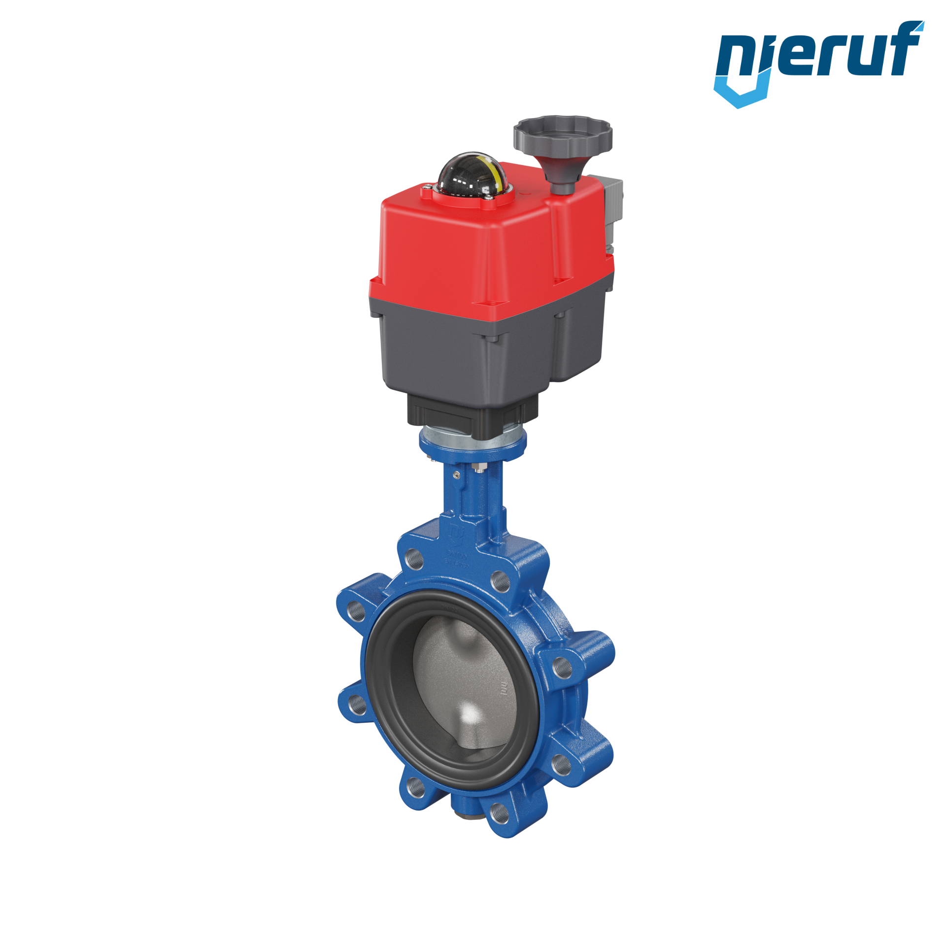 Absperrklappe DN 100 mit Gewindeaugen elektrischer Antrieb 24-240V FPM