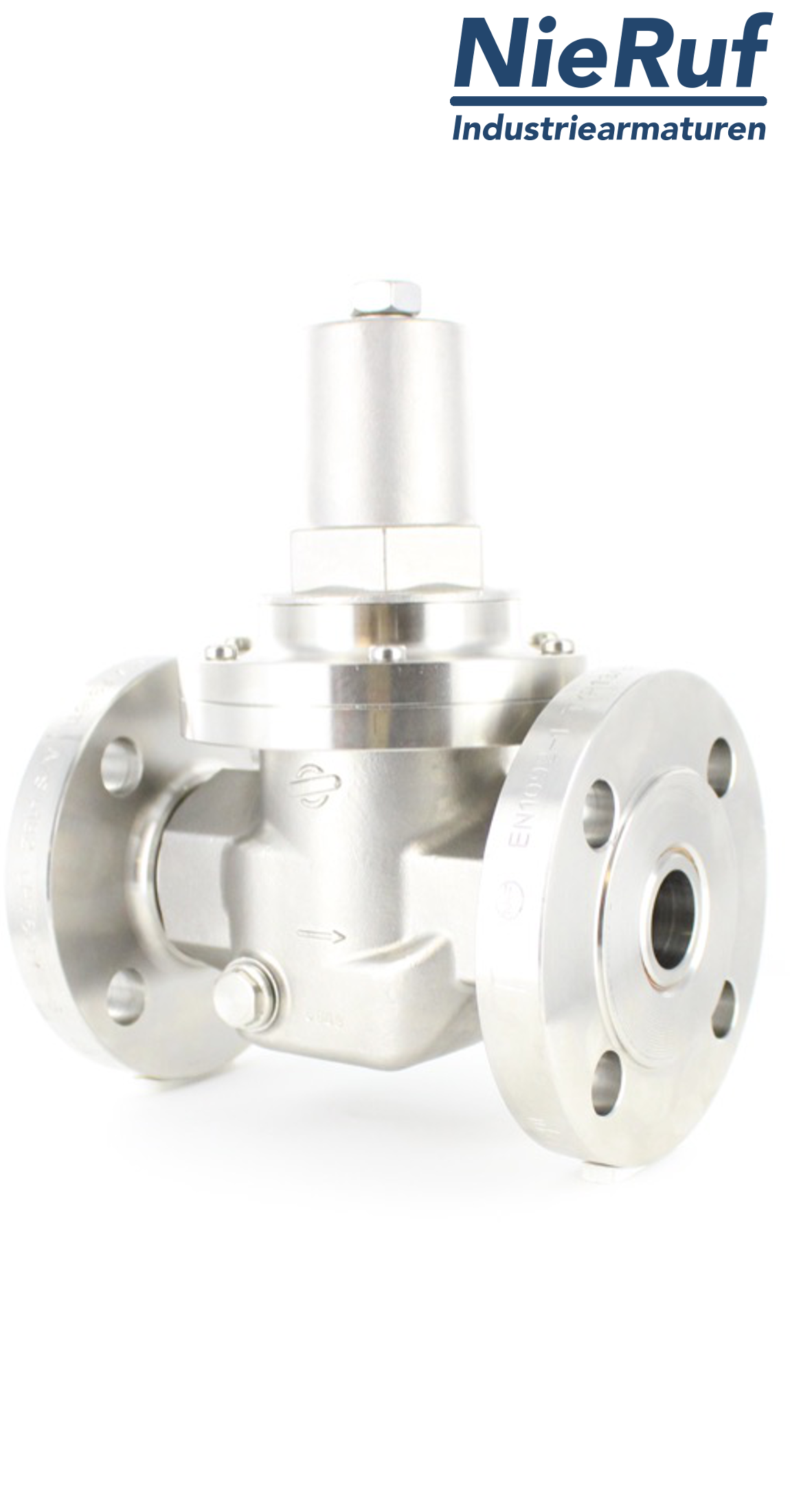 Flansch-Druckminderer DN15 DM13 Flansch ANSI 150 Edelstahl FPM / FKM 0,2 - 2,0 bar