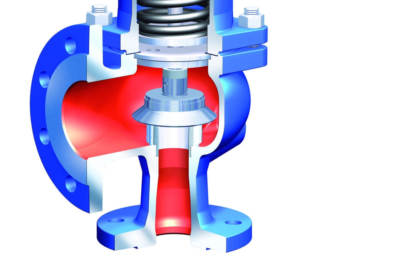 Flansch-Sicherheitsventil DN15/DN15 SF0101, Grauguss EN-JL1040  FPM, ohne Hebel