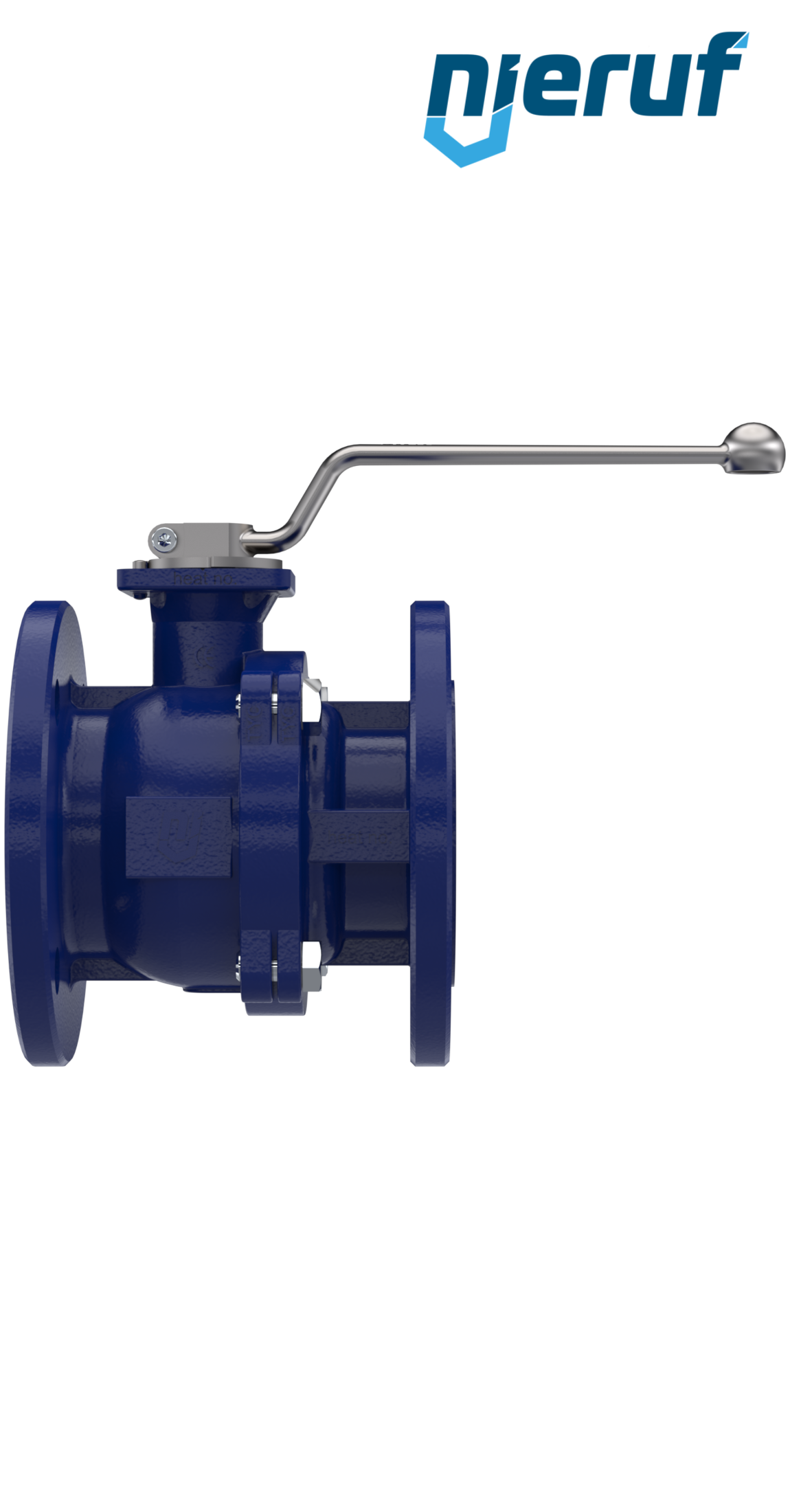 Wasserdampf-Flanschkugelhahn FK12 DN40 PN40 aus Stahlguss 1.0619