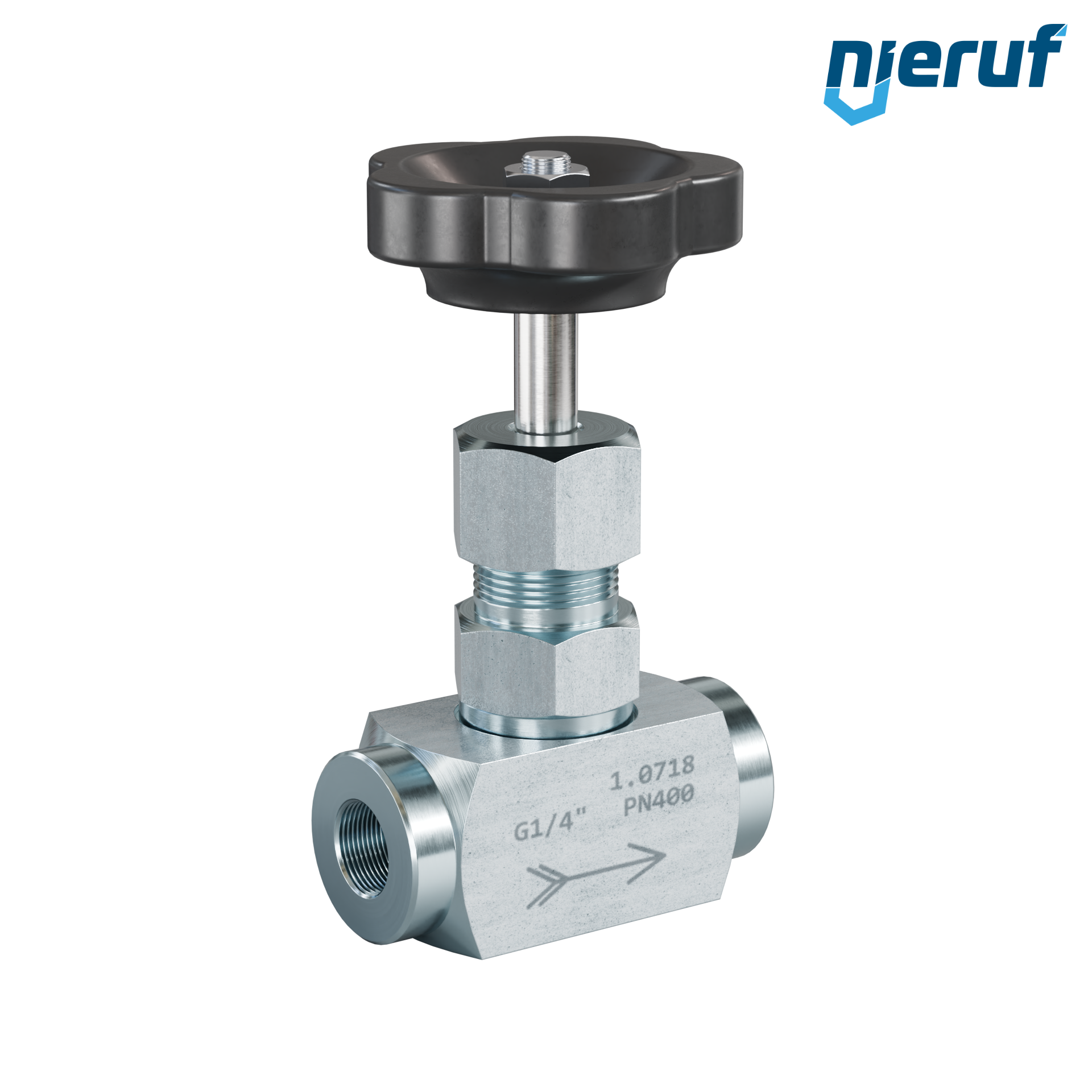 Nadelventil  1/4" Zoll NV01 Stahl (blau verzinkt)