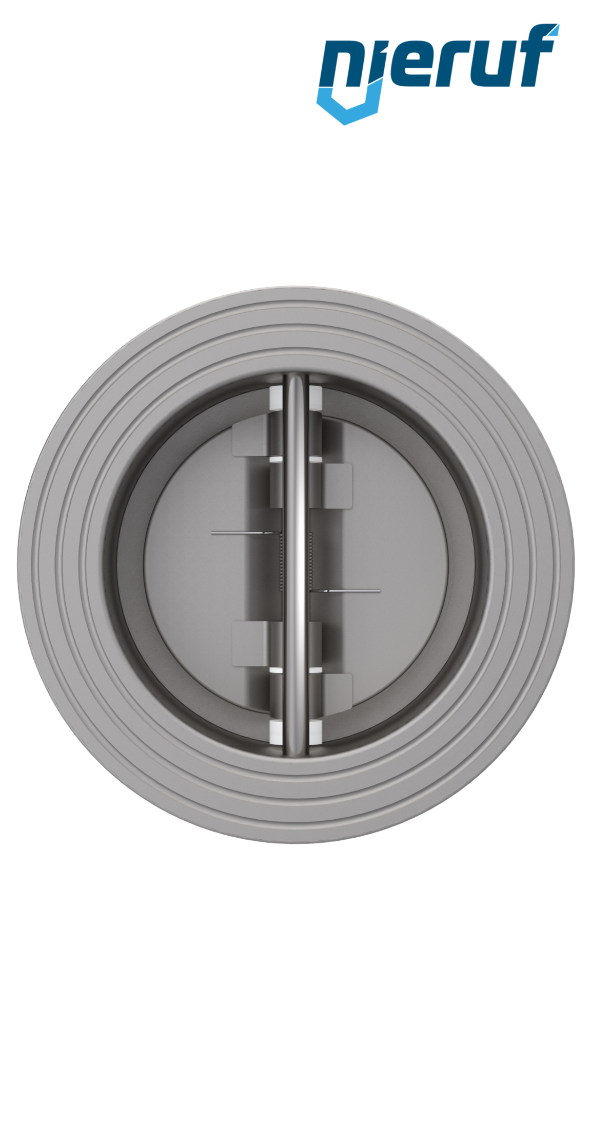 Doppelflügel-Rückschlagklappe DN80 DR03 Edelstahl 1.4408 FKM (Viton)