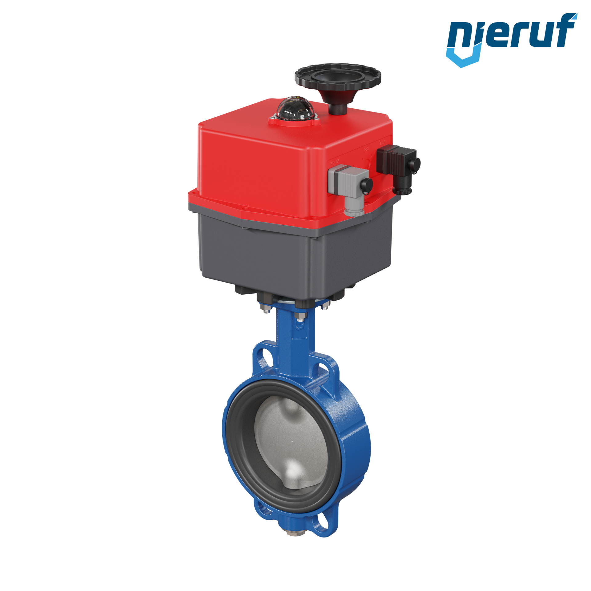 Absperrklappe DN 125 mit Zentrieraugen elektrischer Antrieb 24-240V DVGW Trinkwasser