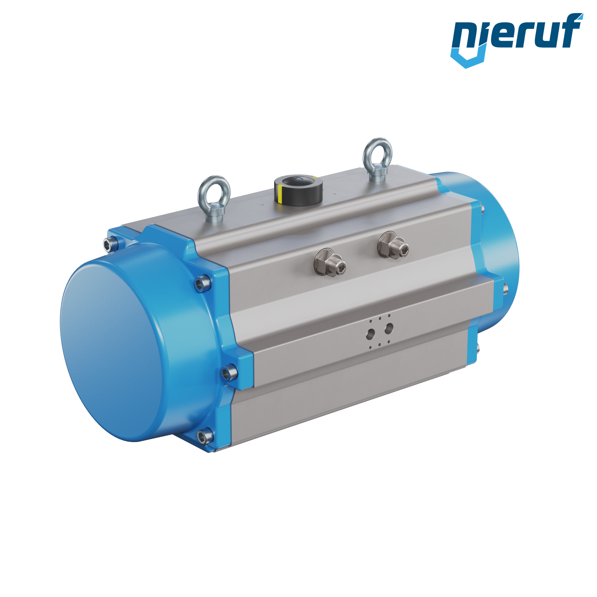Pneumatischer Antrieb AN02 einfachwirkend, federöffnend Hochtemperatur-Version GS-300 90° mit 7 Federn
