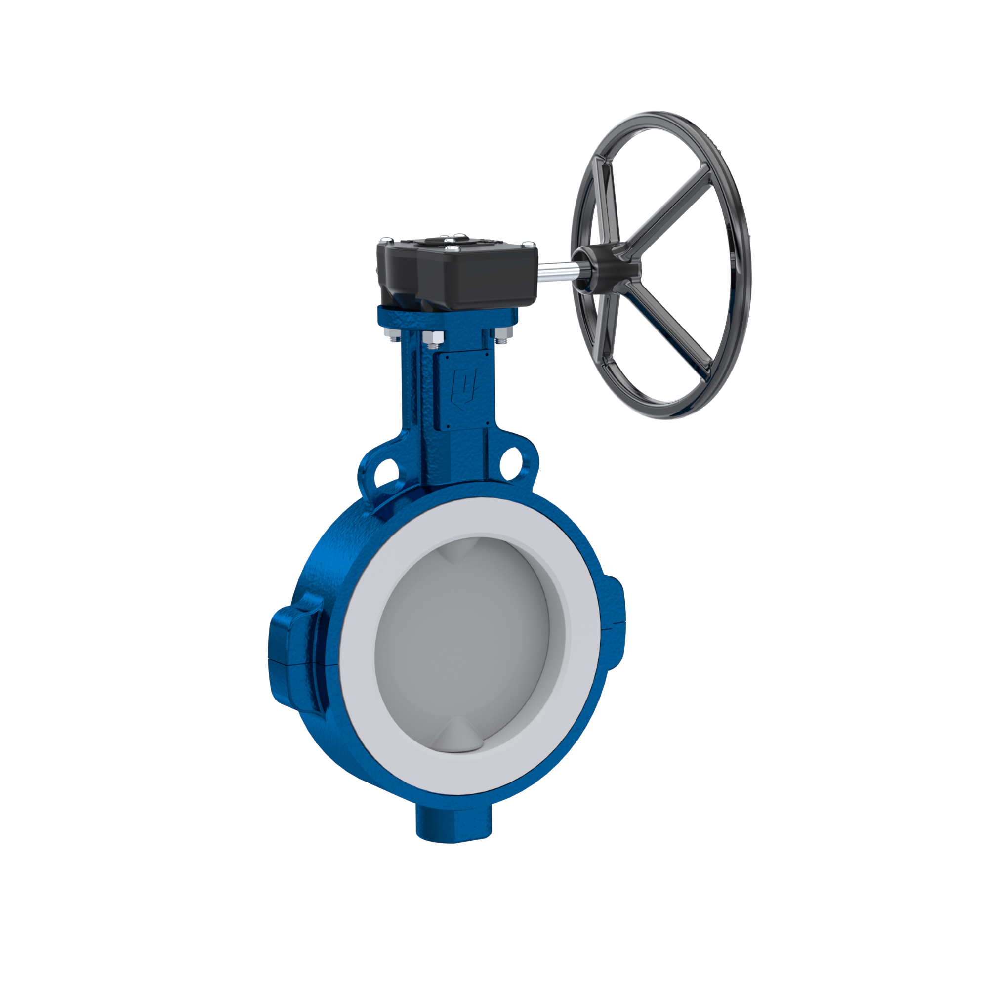 Absperrklappe PTFE AK09 DN125 PN10-PN16 Handradgetriebe EPDM Einlage