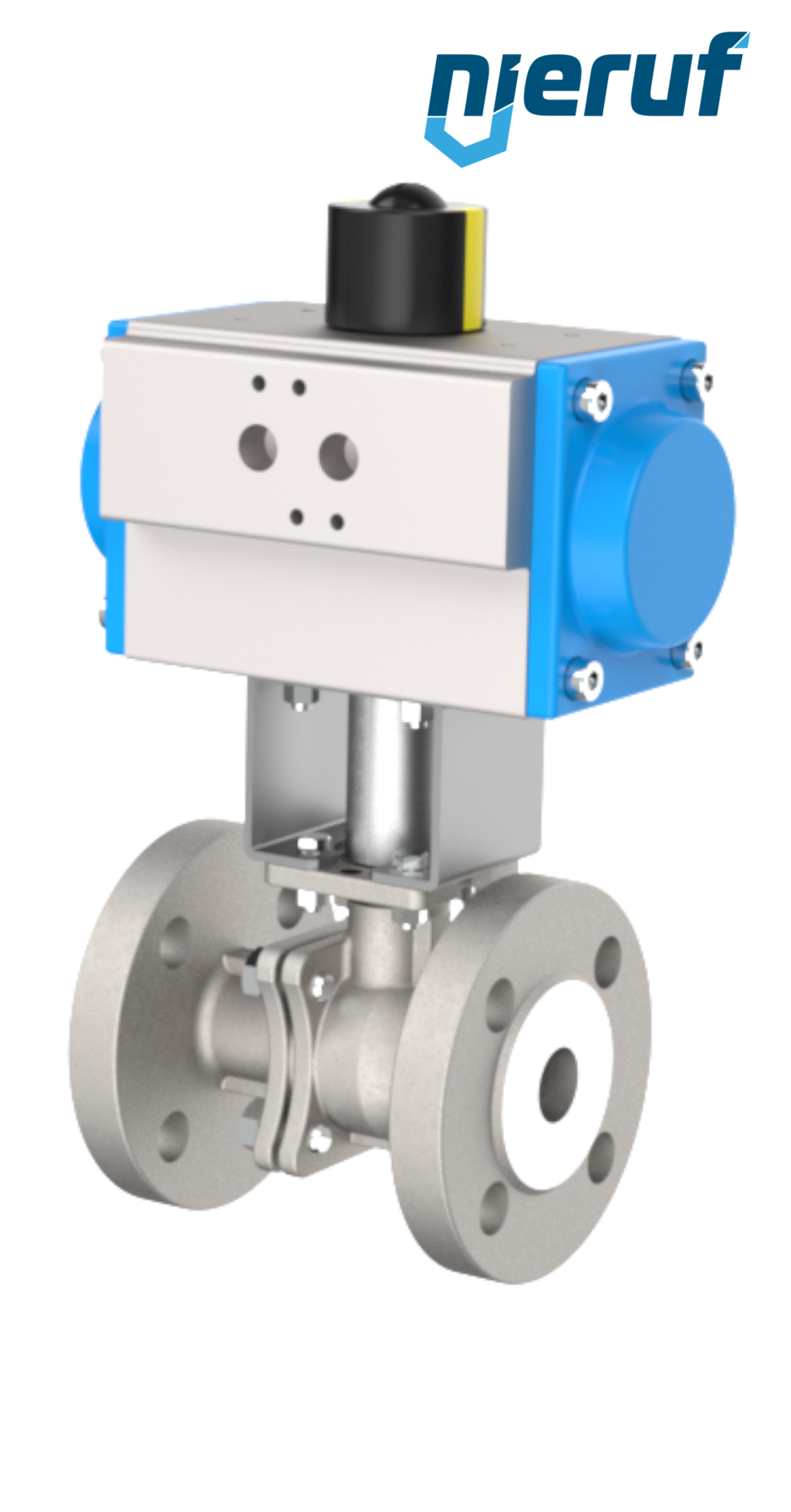 Flanschkugelhahn DN15 PK05 pneumatischer Drehantrieb doppeltwirkend