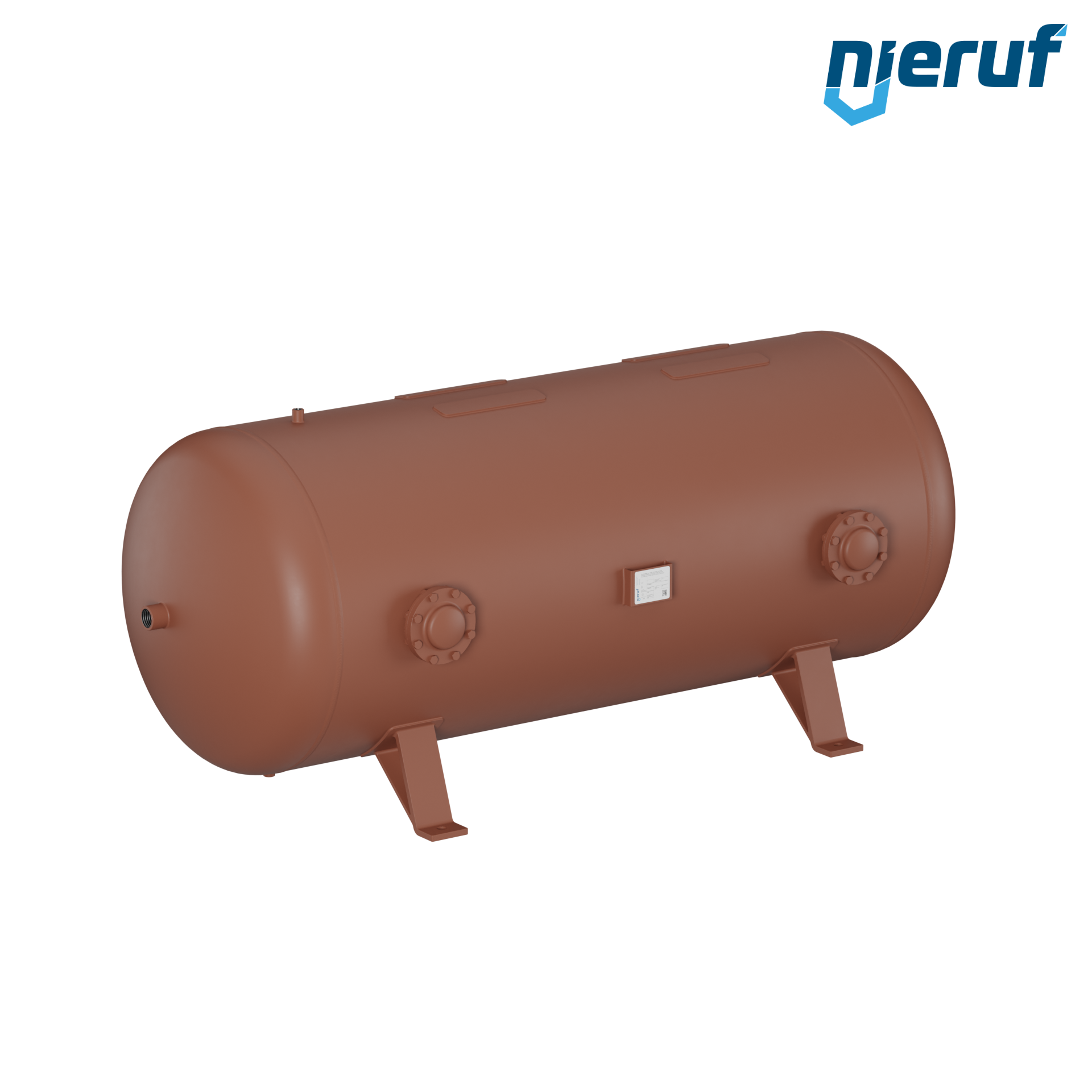 Vakuumbehälter liegend BE03 1000 Liter, -1-3 bar, Stahl grundiert