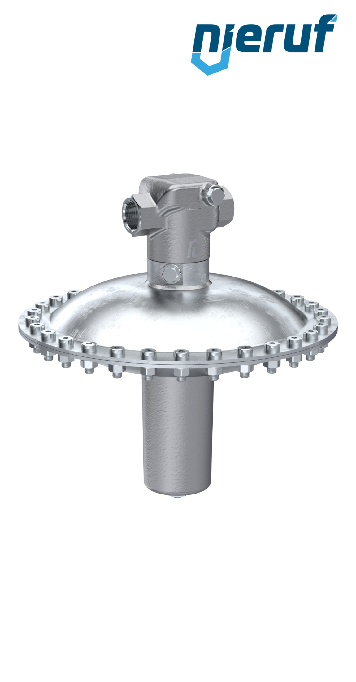 Millibar-Druckminderer DN25 DM23 Innengewinde Edelstahl FKM 50 - 200 mbar