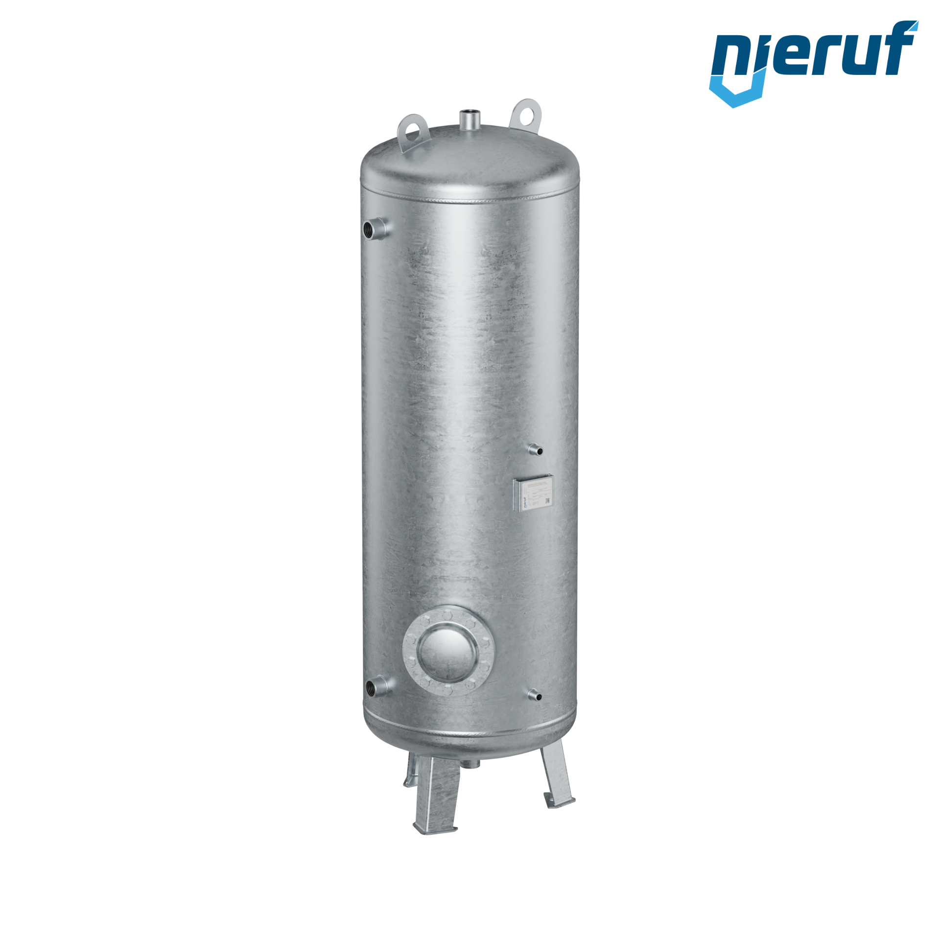 Vakuumbehälter stehend BE03 500 Liter, -1-3 bar, Stahl feuerverzinkt