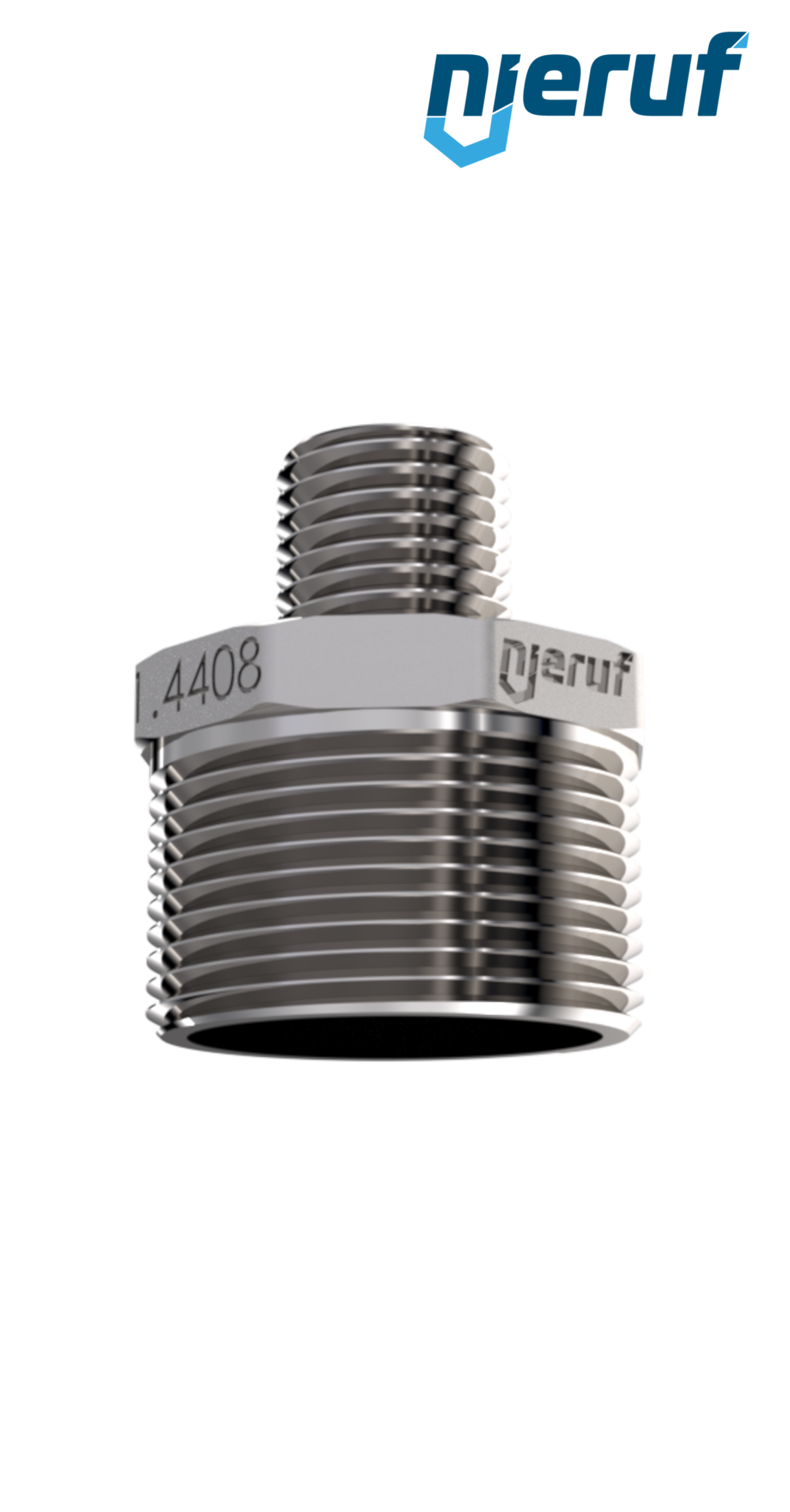 Reduziernippel 3/8" x 1/4" Zoll AG Edelstahl 316 Reduziernippel 3/8" x 1/4" Zoll AG Edelstahl 316