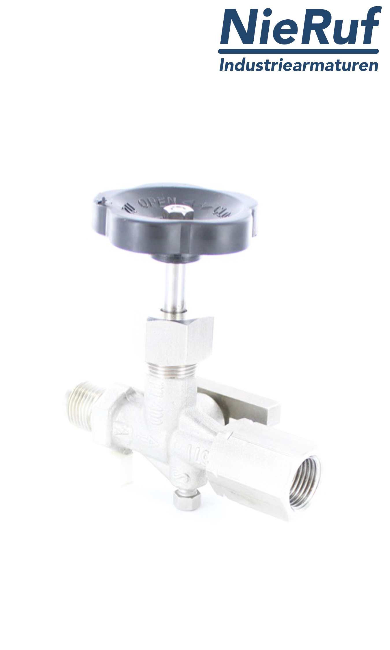 Manometerabsperrventil 1/2" Zapfen x Spannmuffe x Prüfflansch Manometerabsperrventil 1/2" Zapfen x Spannmuffe x Prüfflansch