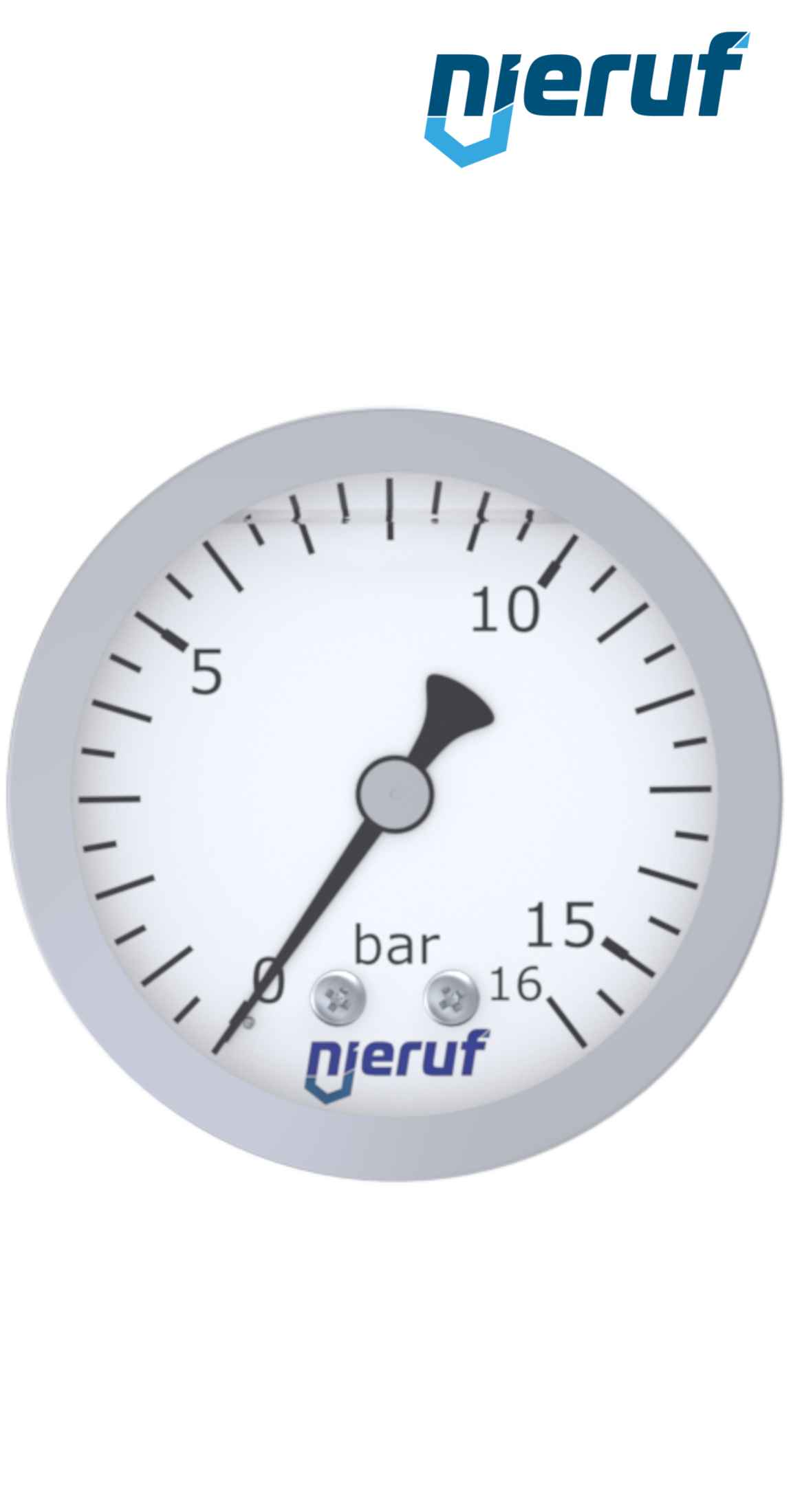 Manometer G 1/4" axial 63 mm Edelstahl MM06 0 - 6,0 bar mit Glyzerinfüllung