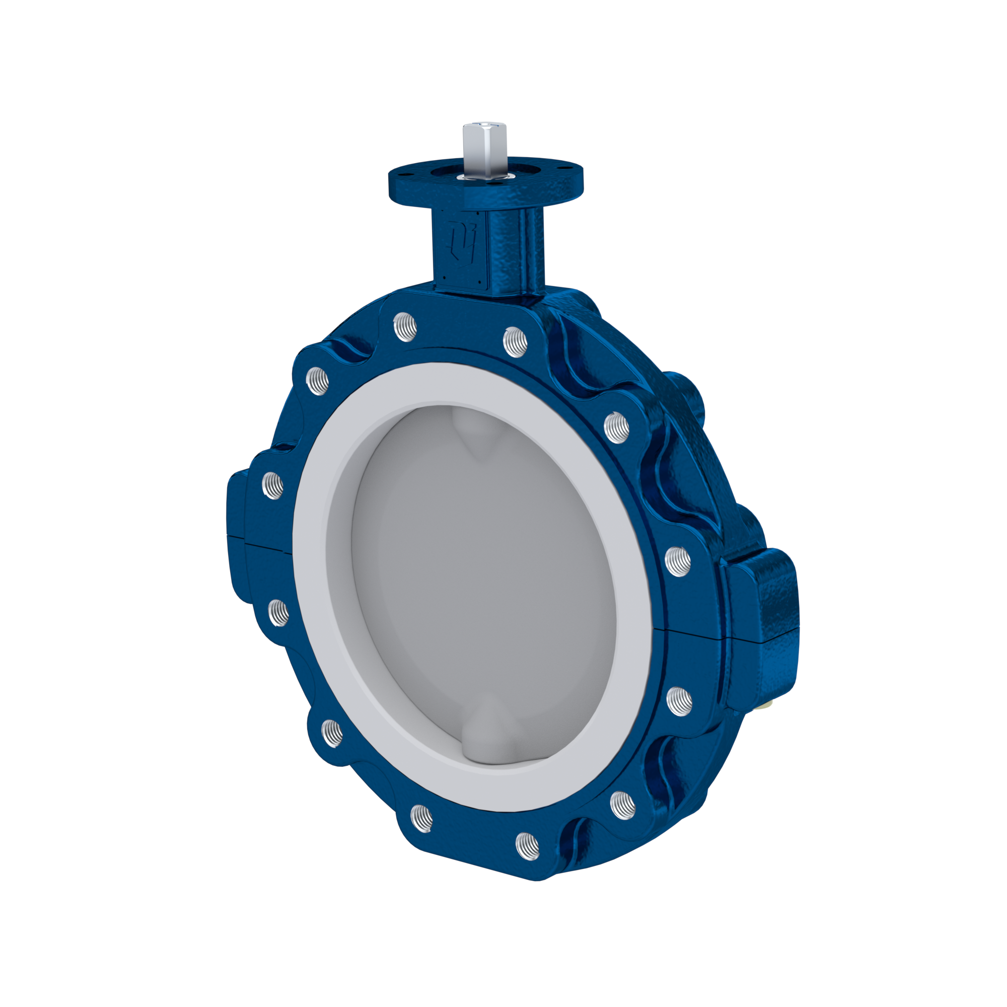 PFA-Absperrklappe PTFE AK10 DN500 PN10 FKM Einlage