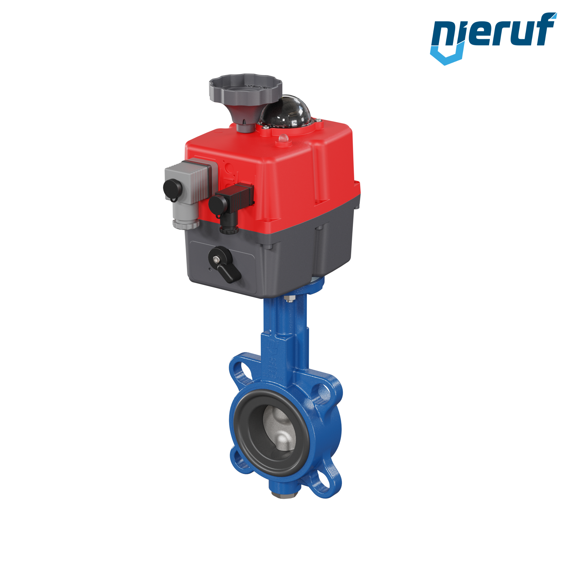 Absperrklappe DN 50 mit Zentrieraugen elektrischer Antrieb 24-240V FPM